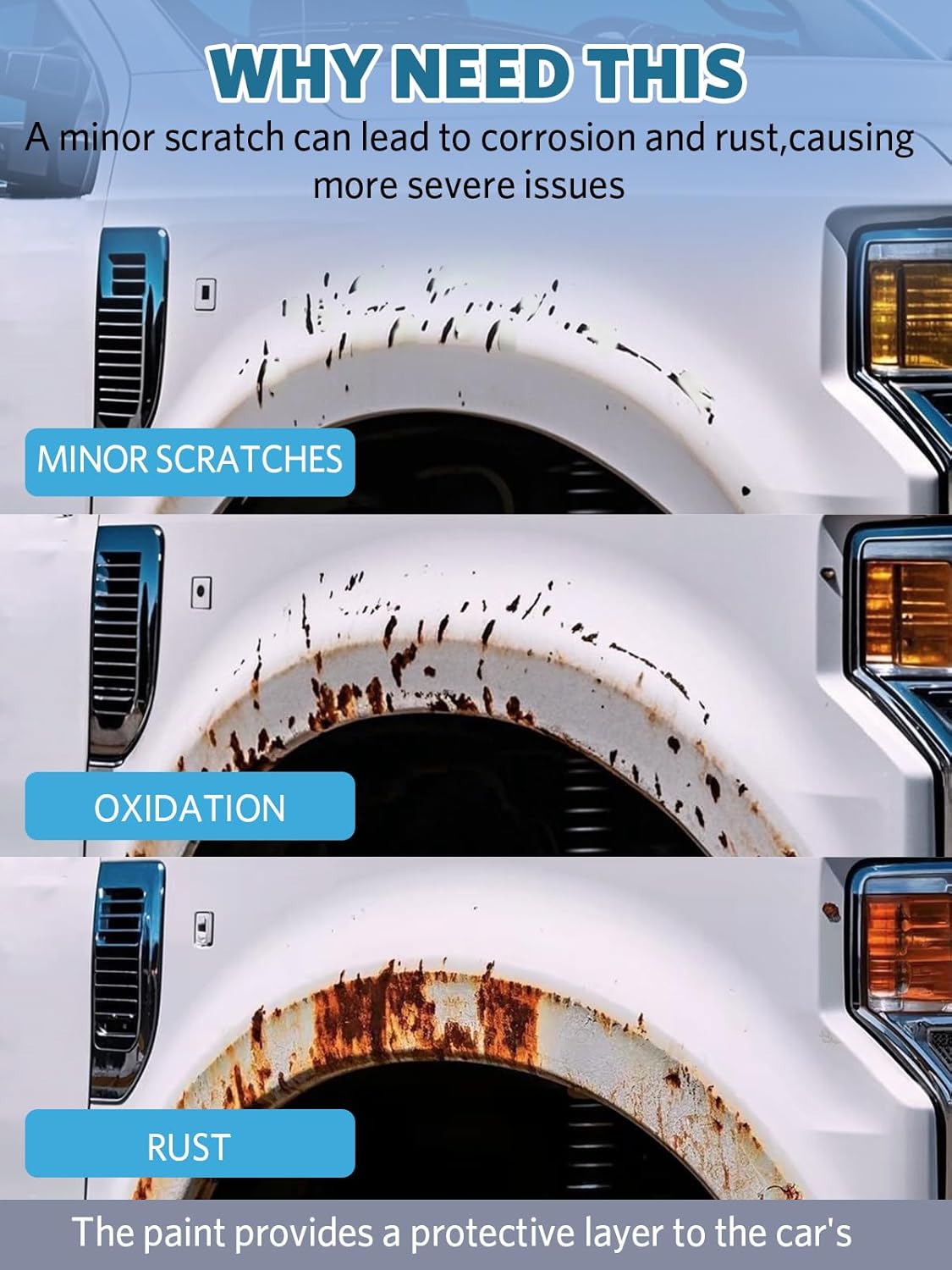 Sterling Gray Metallic(UJ) Touch Up Paint for Ford, Car Paint Scratch Repair Remover Pen Color Exact Match, Quick and Easy Fix Automotive Chips and Nicks Scuff