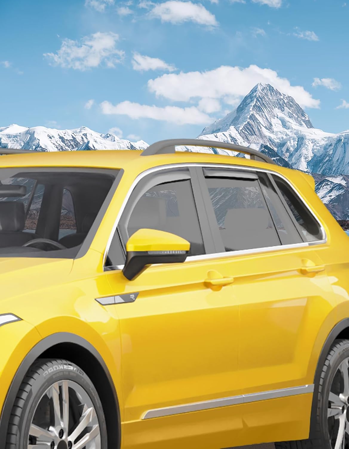 in-Channel Window Rain Guards Fit for Volkswagen Tiguan 2018-2025 Extra Durable Window Deflectors Vent Visors Shades Car Accessories Visors Rain Guards -4 pcs