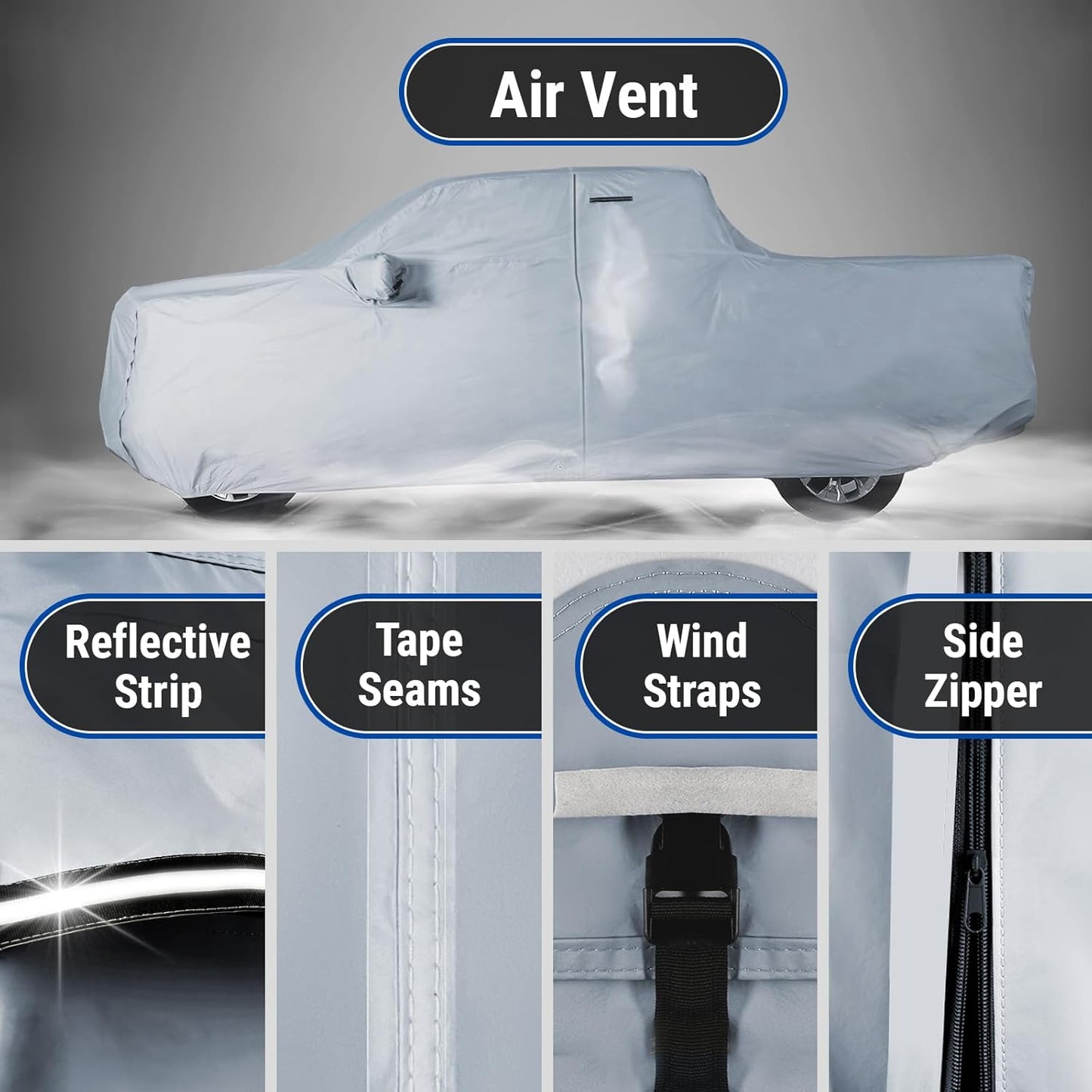 iCarCover Fits 2015-2022 Canyon Crew Cab, 6.2 ft Regular Bed GMC Truck Cover Automobiles Form-Fit Padded Full Exterior Waterproof Automobiles Protection Covers