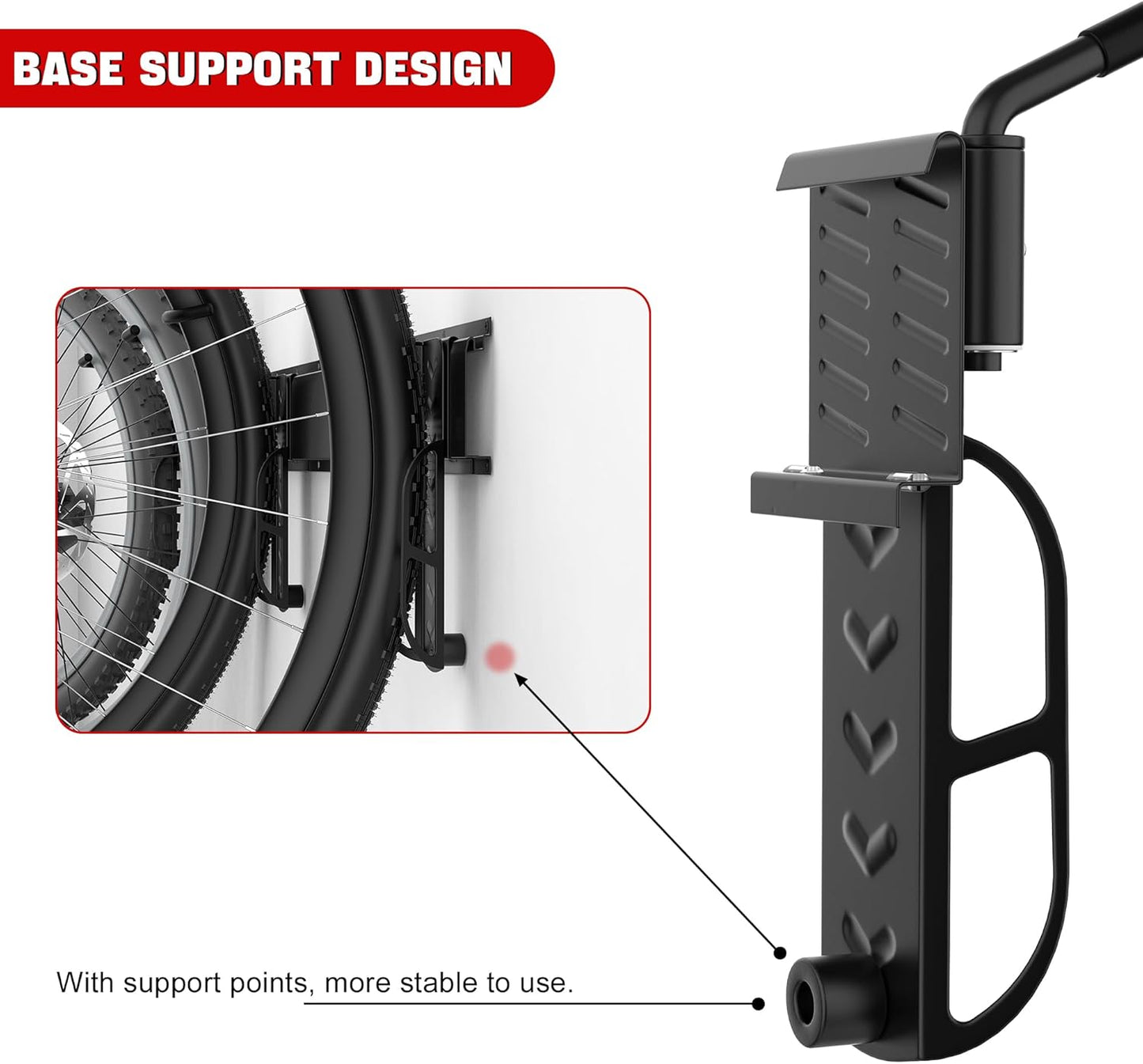 Ultrawall Swivel Bike Storage Rack, Adjustable Wall Mounted Bike Rack for Garage, Vertical Bike Hanger for Indoor Bicycle Storage, Space Saving Bike Holder