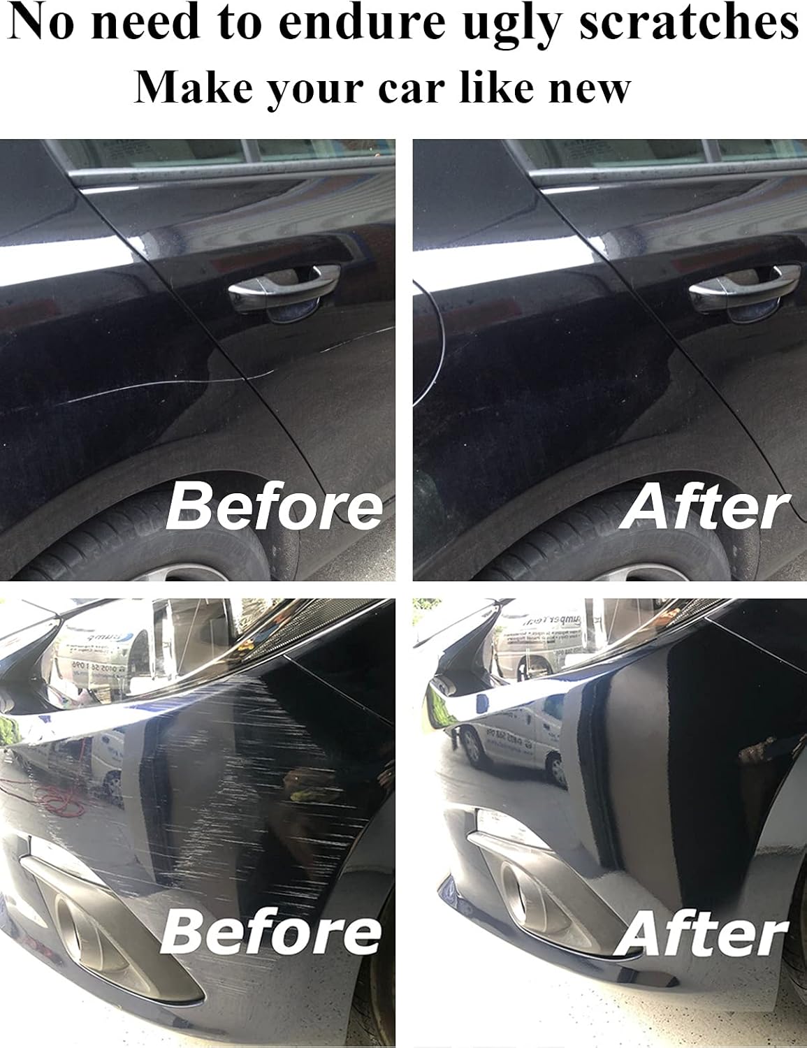 SYOAUTO Pearl Black Touch Up Paint for Cars Auto Touch up Paint Scratch Repair Pen Brush and Tip 2 in 1 Pearl Black