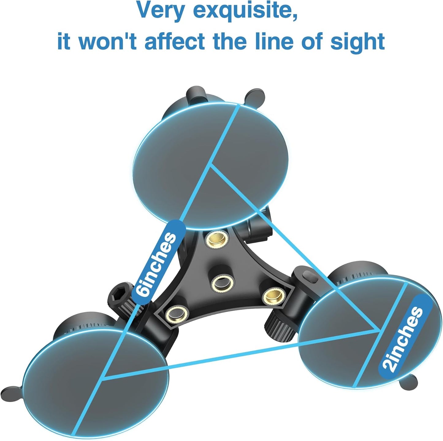 Radar Detector Mount - Triangular Suction Cup Windshield Bracket (for Cobra Detectors)