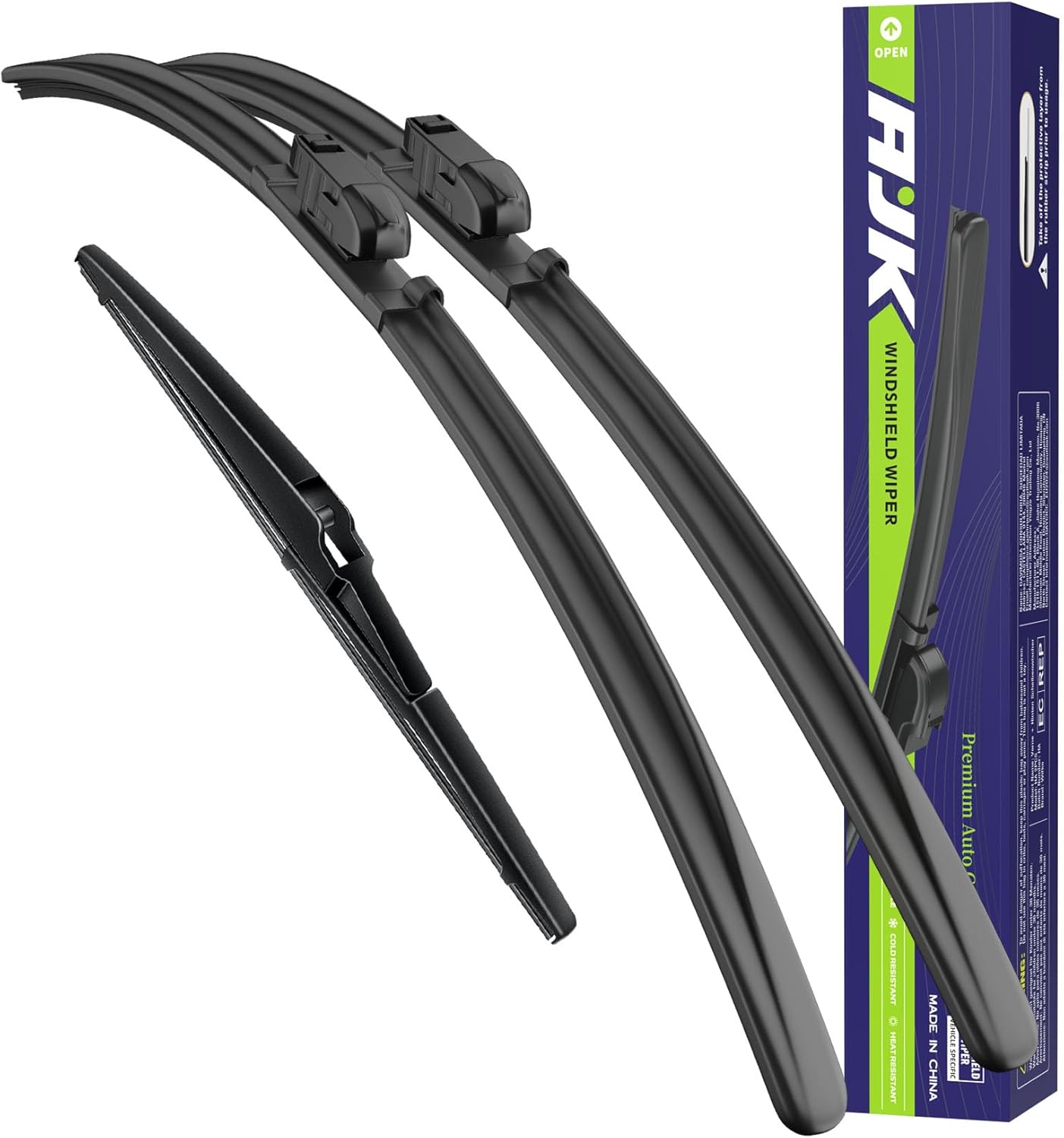 AJK Windshield Wiper Blade, OEM Quality Front and Rear Windshield Wipers for Mazda CX-5 2017 2018 2019 2020 2021 2022 2023 2024 2025, 24" 18" 14" Window Blades (Set of 3)