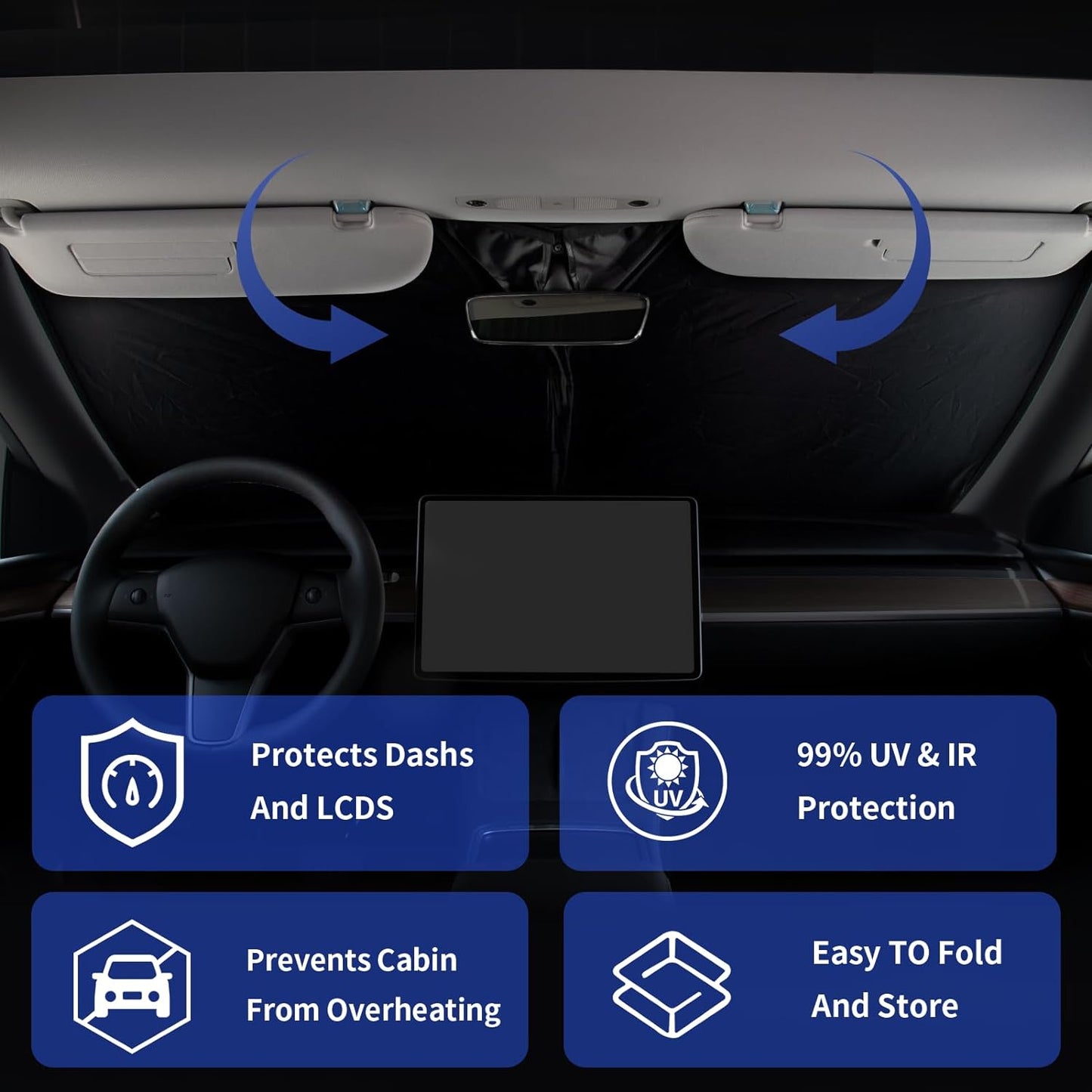 for Lexus 2024 Car Windshield Sunshade Foldable Sun Shield for Lexus LS GX 2022 2023 Windshield Cover for LS400 LS460 GX400 GX460 GX470 LX Serie Front Window Protector 240T Reflective Car Accessories