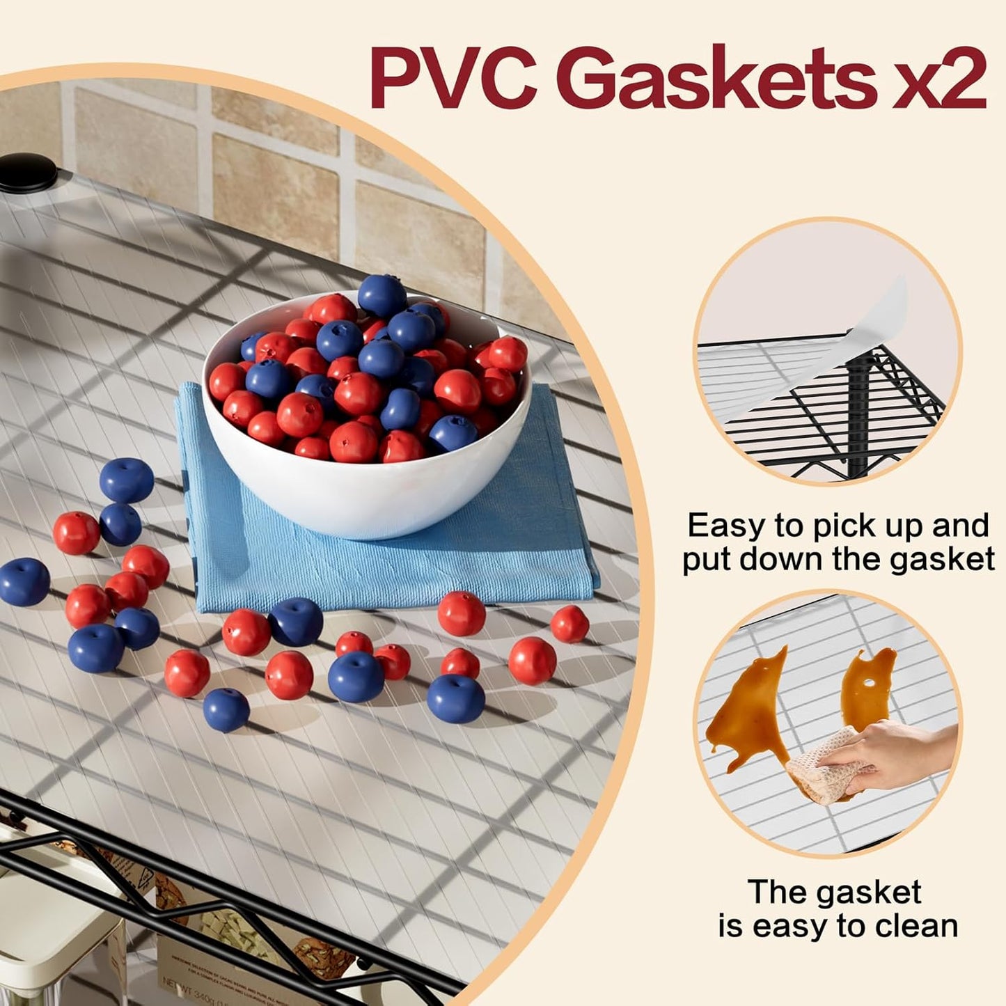 SINGAYE 2 Small Wire Shelves Kitchen Pantry Close Home Organizers and Storage Bathroom Shelf Laundry Room Organization Adjustable Book Metal Garage Shelving Unit