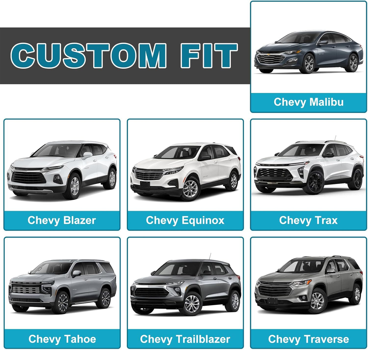 GIANT PANDA Fit Chevy Equinox Trax Malibu Blazer Trailblazer Traverse Tahoe Front Car Seat Cover, 3D Air Mesh Breathable Seat Protector, Red（2-Pack