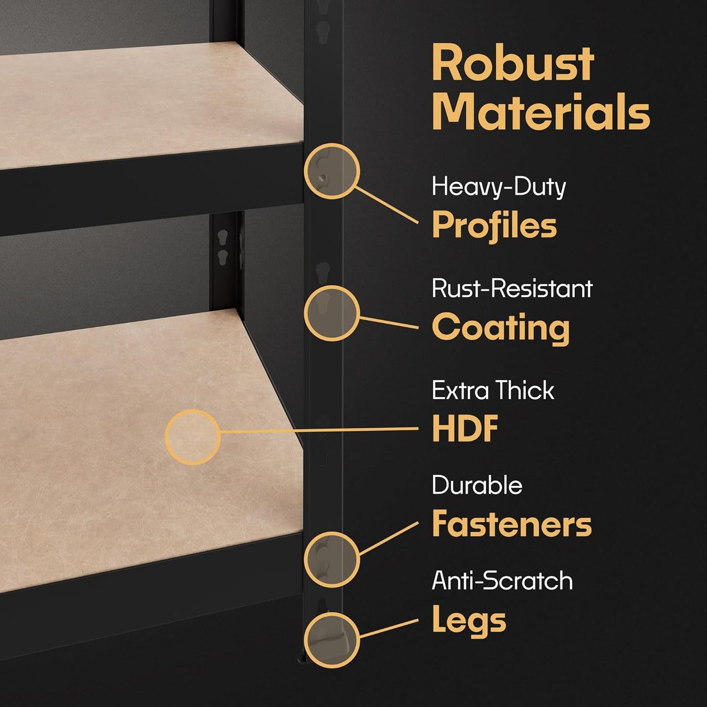 Storage Shelves: 5 Storage Shelves Heavy Duty w/ 2,750 lb Total Load Capacity, 550 per Storage Shelf, 71x35x24 | Perfect Solution for Your Storage Needs | Adjustable Shelving Unit
