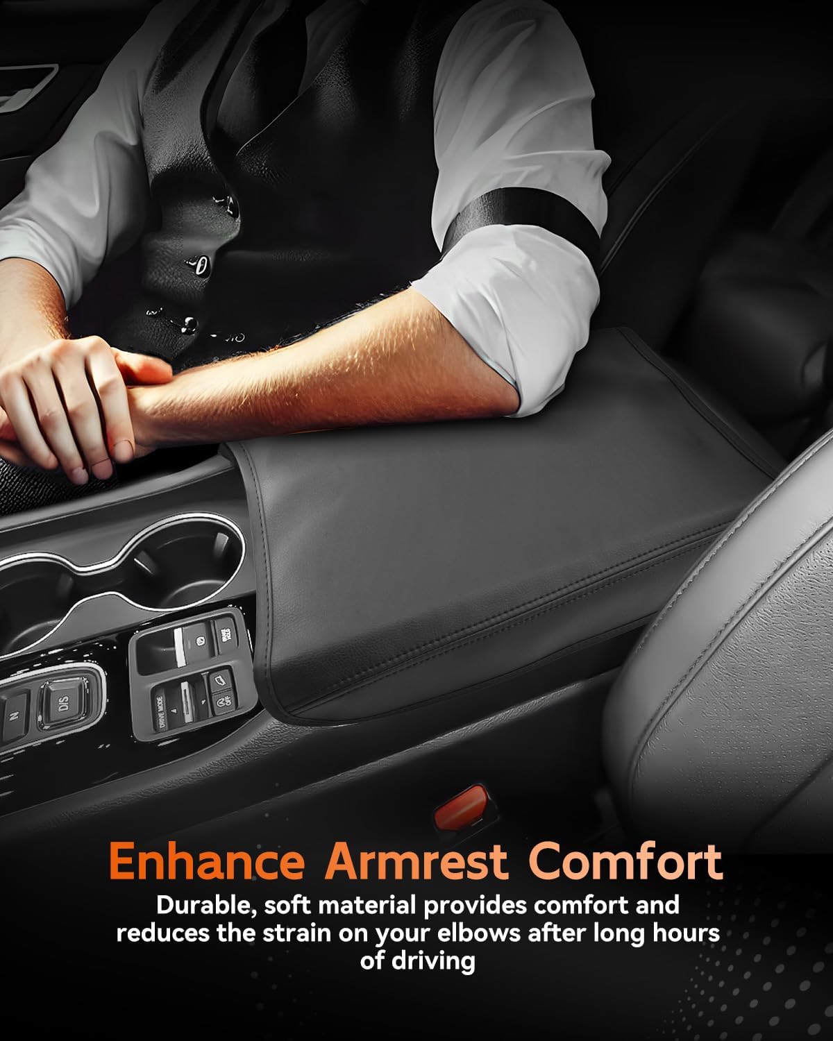 CDEFG for Honda Pilot 2023-2025 Center Console Cover Armrest Box Cover for Pilot (Sport, EX-L, Touring, TrailSport, Elite, Black Edition) 2023 2024 2025 Accessories Console Arm Rest Protector