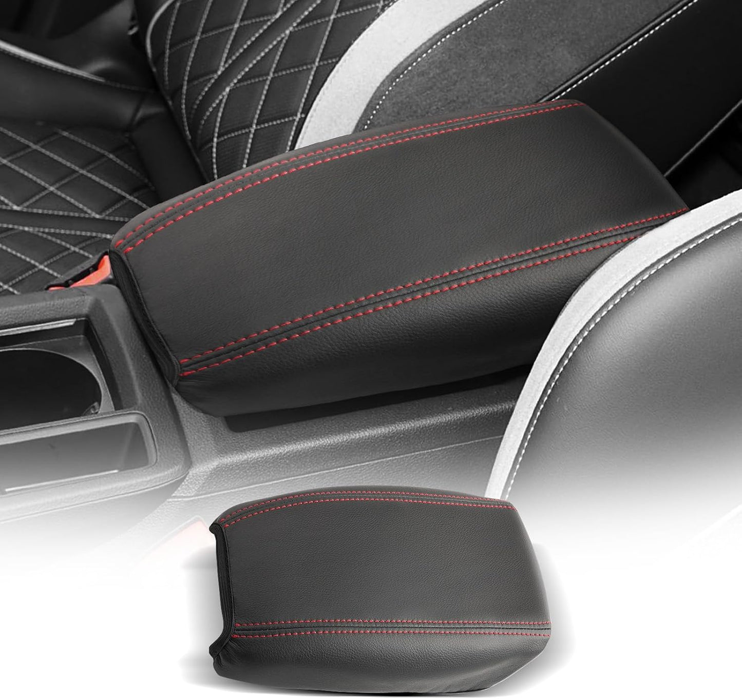 CDEFG for Audi Q3 2019-2025 Center Console Cover Armrest Cover for Q3 (Premium, Premium Plus) 2020 2021 2022 2023 2024 2025 Accessories Console armrest Protector
