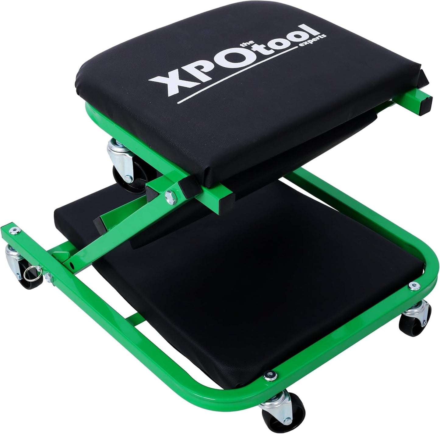 Mechanic Creeper and Stool, 36" Z Creeper Seat, 2-in-1 Garage Tool, 300 lbs Capacity, Low Profile with 6 Wheels (Green)