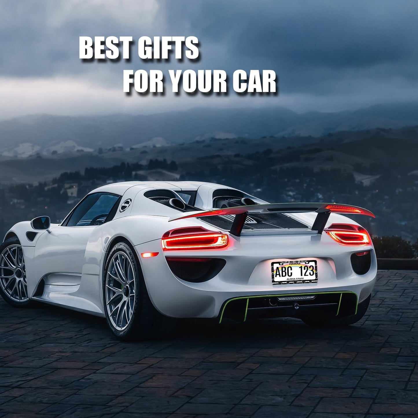 Horse License Plate Frame Horseshoe License Plate Holder for Front and Rear Car Tags Stainless Steel Auto Parts Animal Funny License Plate for Men Women Decoration with Screws 12" x 6" s