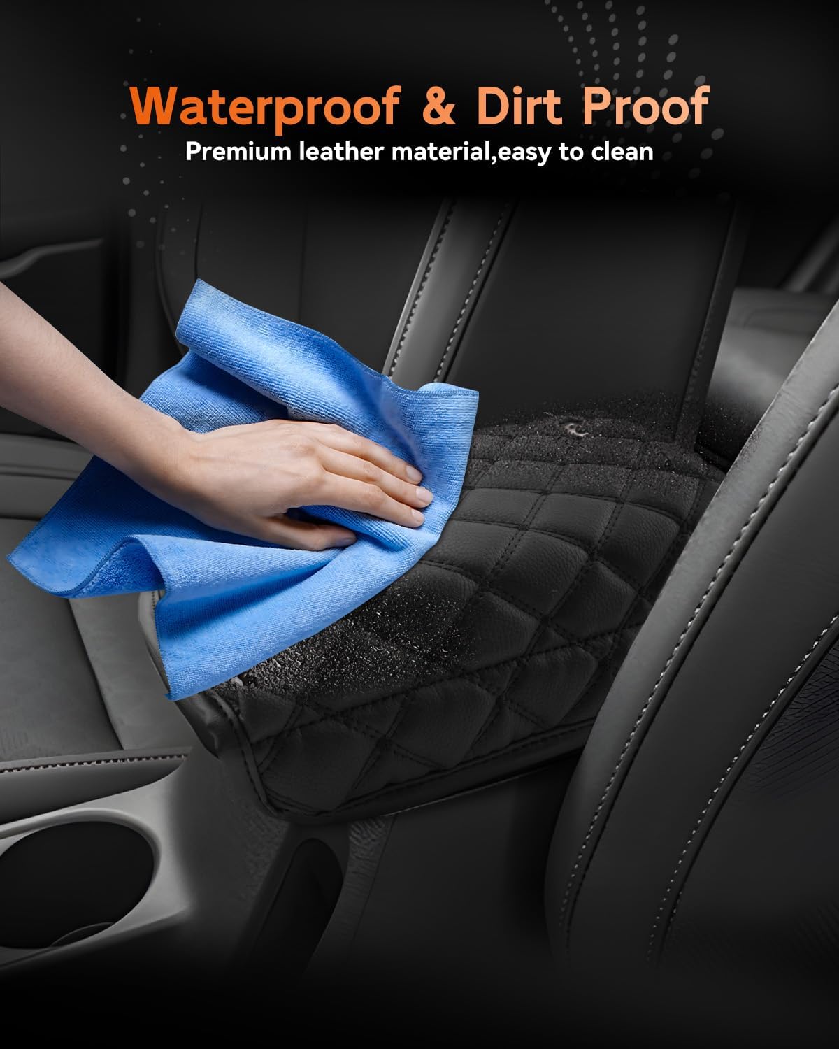 CDEFG for Kia Seltos 2021-2025 Center Console Cover Armrest Box Cover for 2021 2022 2023 2024 2025 Seltos (LX, S, EX, X-Line, SX) Accessories Console Arm Rest Protector