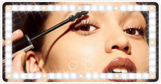 Car Sun Visor Vanity Mirror with Lights, Rechargeable Car Makeup Mirror Accessories, Birthday Gifts for Women Girl, 3 Light Modes, Dimmable Touch Led Screen, Universal for Car Truck