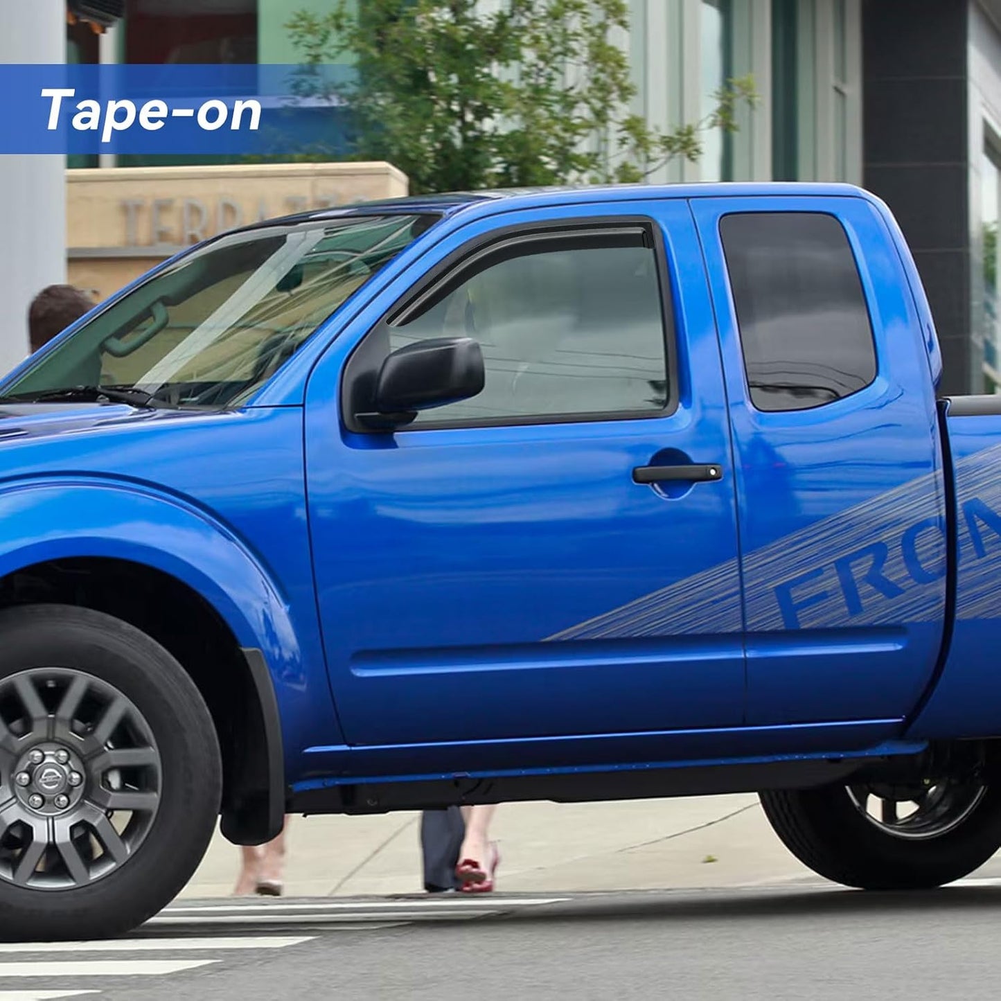 Window Visors Rain Guards for 2005-2020 Nissan Frontier King Cab, Out-Channel Window Vent Wind Deflectors Visors Shades for 05-20 Frontier Extended Cab, 2PCS