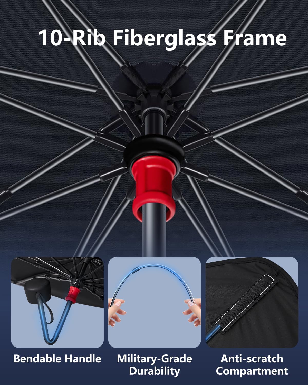 Foldable Windshield Sun Shade Umbrella – Reflective Car Window Cover for Front Windshield, Heat Blocker for SUV, Truck, Sedan – Easy Storage with Bendable Handle