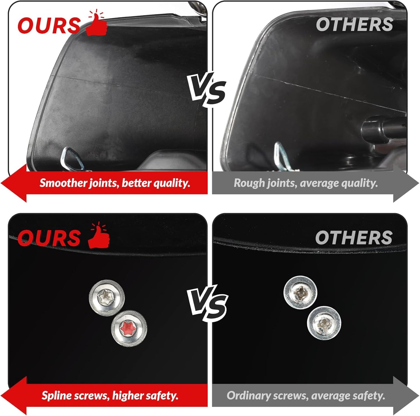 XFMT Motorcycle 5" Stretched Hard Saddlebags W/ 6 x 9 Inches Speaker Lids For Harley Touring Road King Road Glide Street Glide Electra Glide Ultra Classic 2014-2023 (Black Latches)