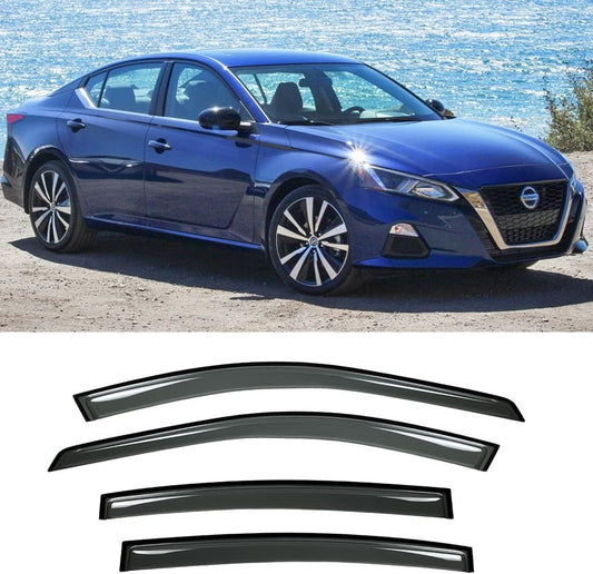 94205 Original Side Window Wind Deflector,4pc Outside Mount Style Nice Sun Rain Guards Set,Window Visors fit for 2019-2022 Nissan Altima Sedan