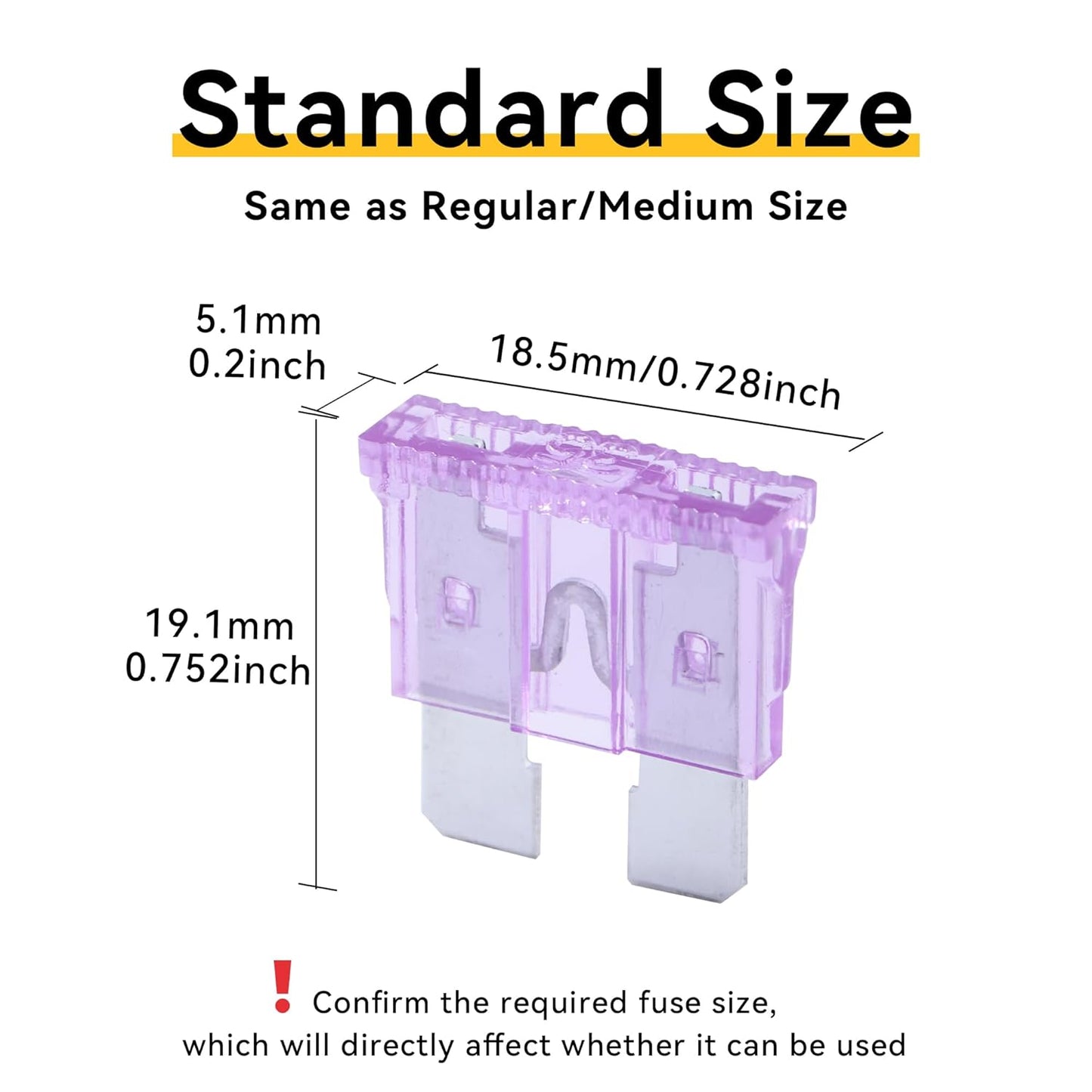 100 Pack Auto Fuses 35 AMP ATC/ATO Standard Regular Fuse Blade 35A Car Truck Boat Marine RV
