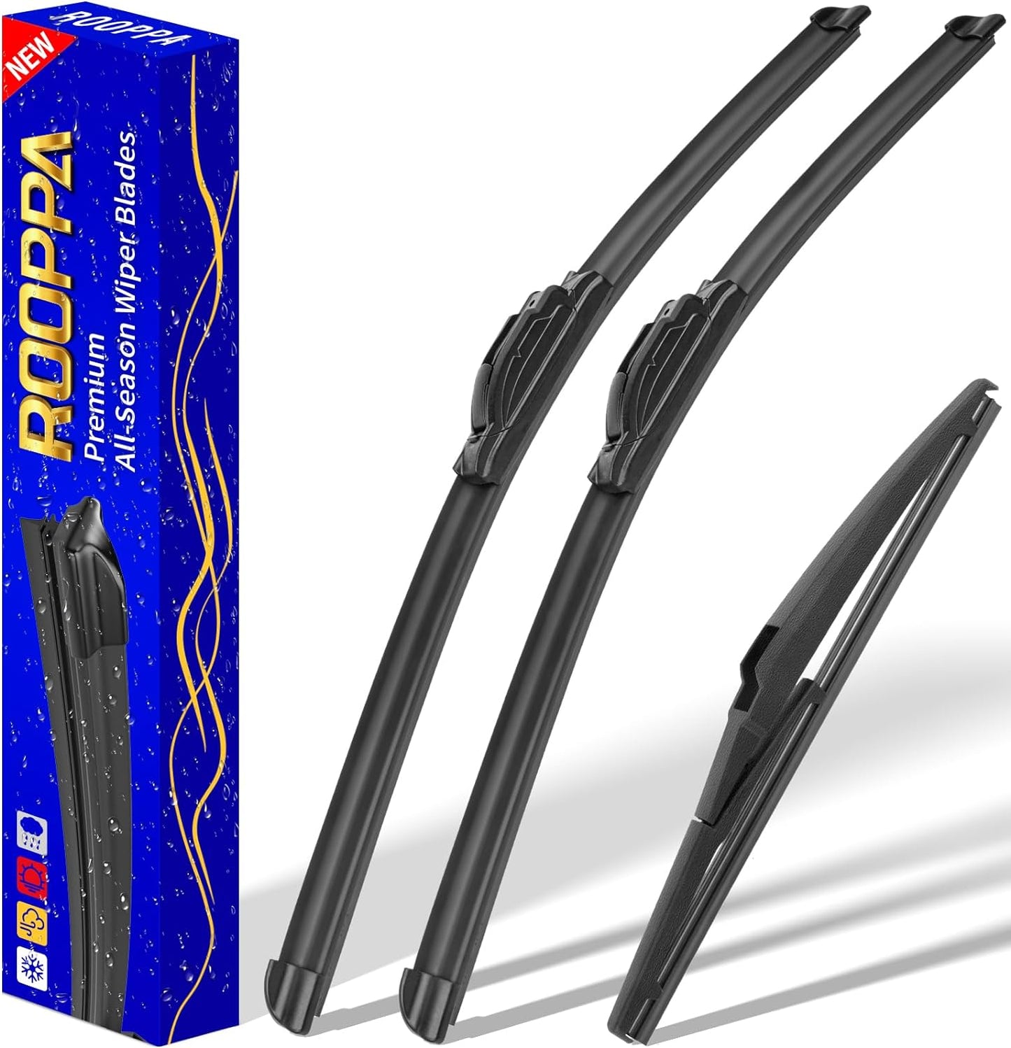 3 wipers Replacement for 2011-2015 Kia Sorento/2010-2019 Kia Soul/2018-2019 Kia Soul EV, Windshield Wiper Blades Original Equipment Replacement - 24"/20"/11" (Set of 3) U/J HOOK