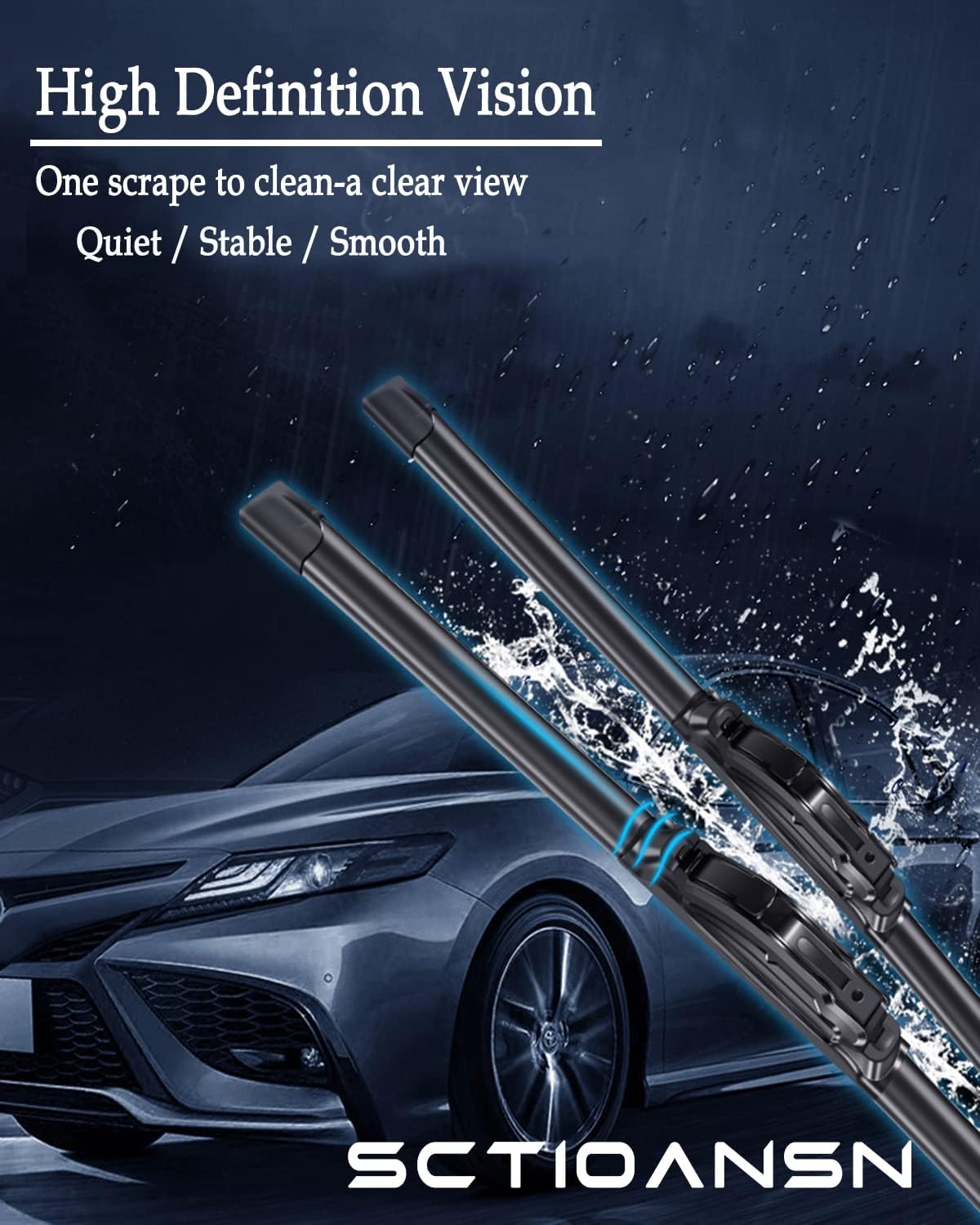 3Pcs Kia Soul Windshield Wipers for Kia Soul 2020-2023, All Seasons Original Equipment Automotive Replacement Windshield Wiper Blades for My Car- 24"/20"/11" (Pack of 3) J- HOOK