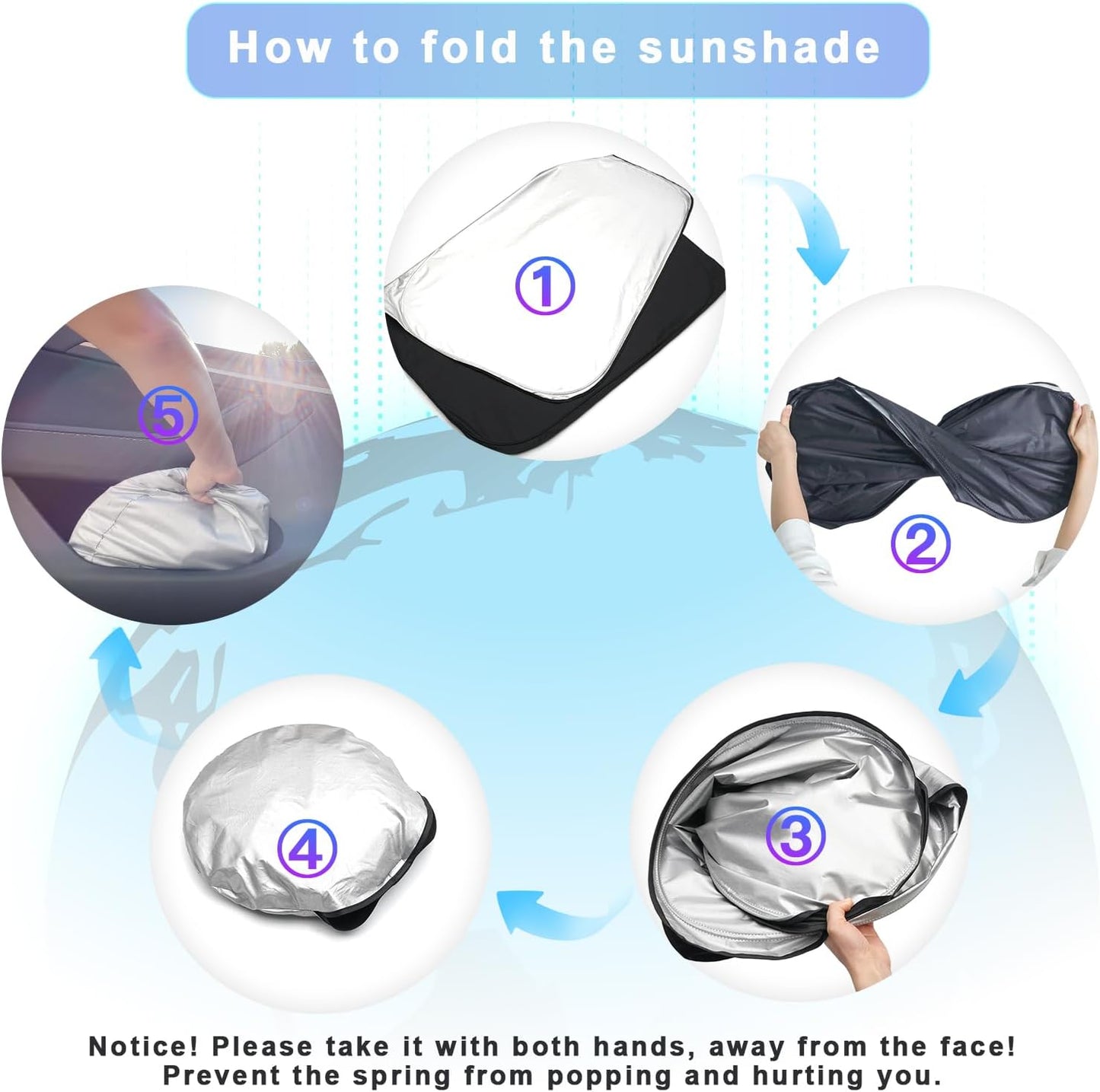 SXCY for 2017-2023 2024 Land Rover Discovery Windshield Sunshade 2021-2024 Discovery (S, Dynamic SE, Metropolitan) Accessories 2024 Discovery Sun Shade Foldable Sun Shield 2024 Discovery Sun Protector