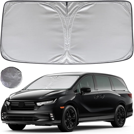 KAYZT Windshield Sun Shade for 2018-2025 2026 Hon-da Odyssey LX EX EX-L Touring Elite Minivan Foldable Sunshade Front Window Custom Fit Car Accessories