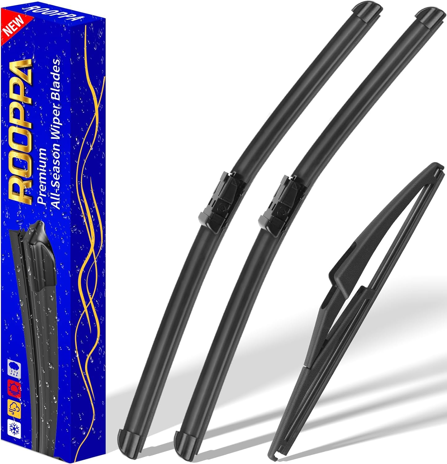 3 wipers Replacement for 2015-2020 2021 2022 2023 jeep renegade, Windshield Wiper Blades Original Equipment Replacement - 22"/20"/11" (Set of 3) Top Lock