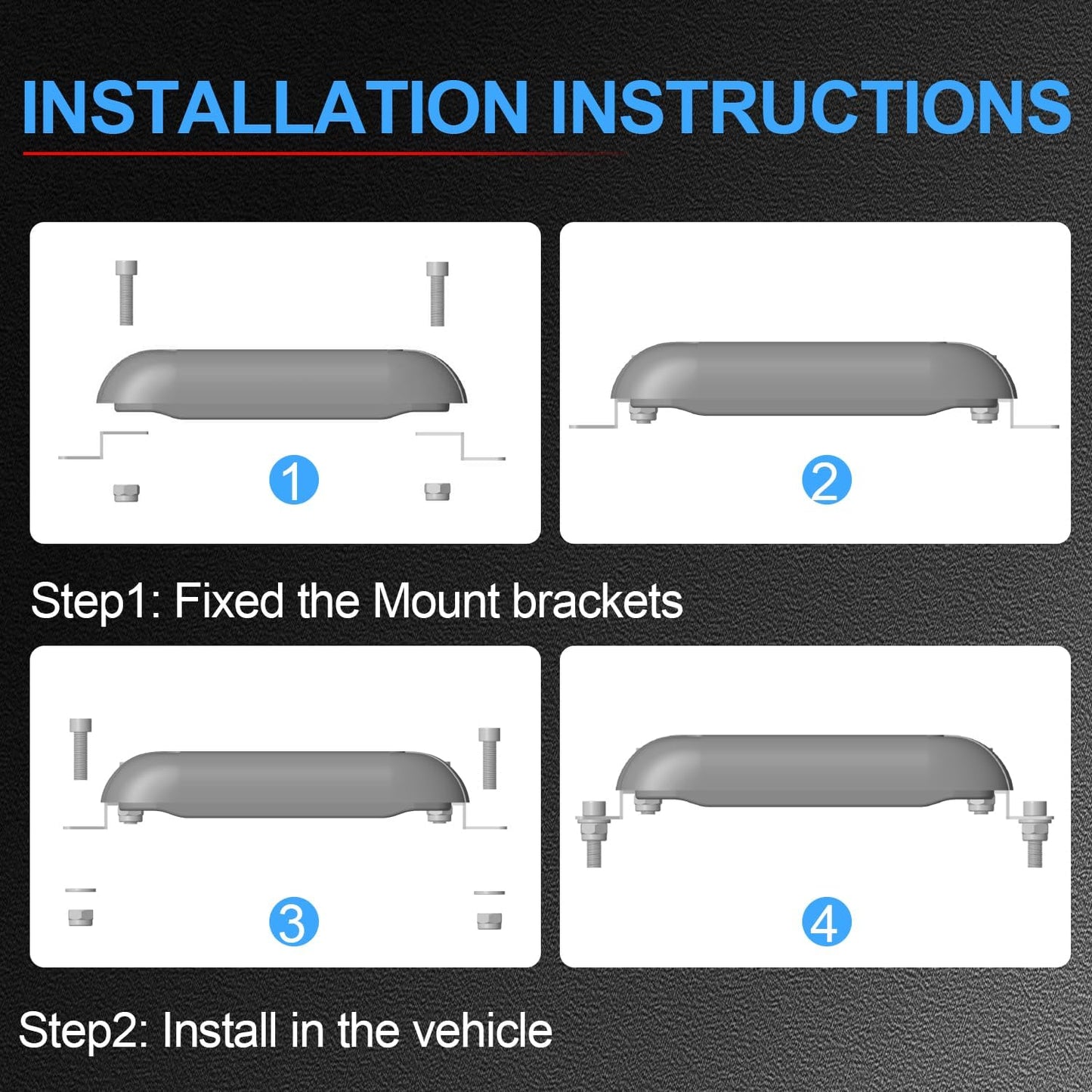 Nicoko 108 High-Power LEDs per Pod 4Pods Pure White Rock Lights Ultra-Bright Offroad Underglow Kit Advanced Heat Dissipation IP68 Waterproof for Truck, SUV, UTV, ATV, RZR