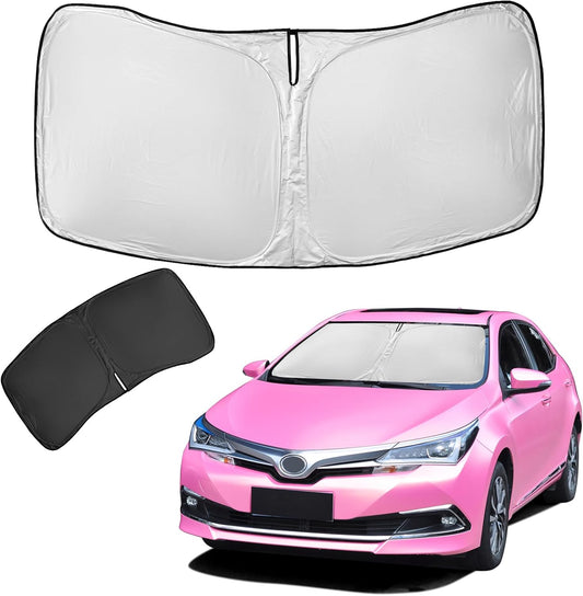 for Toyota Corolla Sun Shade Sunshade Windshield Cover 4-Layers Front Window Shade for Corolla 2014-2019 Custom Fit Sun Visor Shades - 240T Retractable Shade Blocks UV Rays Car Accessories