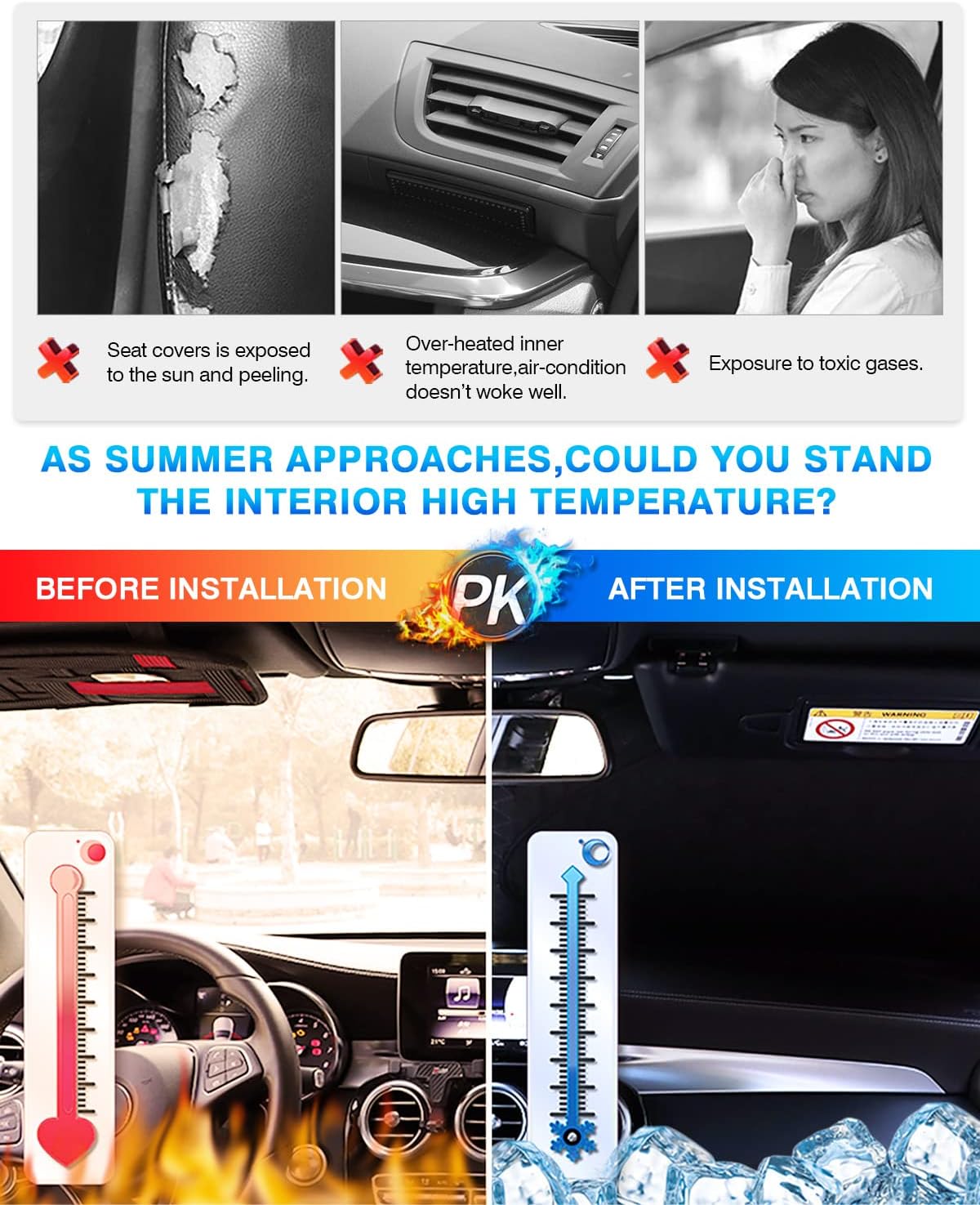 KUST Windshield Sun Shade for Subaru Legacy 2020-2025 Window Shade Sun Visor Cover Foldable Blocks UV Rays Keep Your Car Cooler