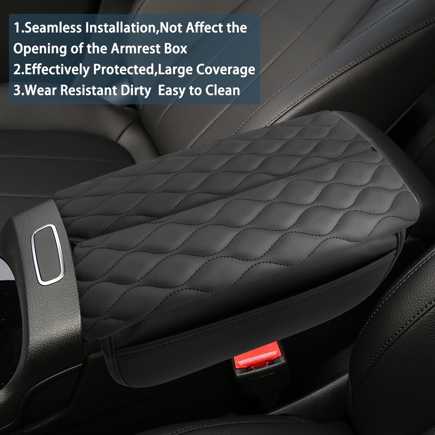 Ruiya GLA250/GLA250 4MATIC/AMG GLA35/AMG GLA45 Armrest Cover,for GLA250 Mercedes Benz Accessories Center Soft Comfy Console Lid Cover Compatible with 2020-2025 Mercedes Benz GLA H247