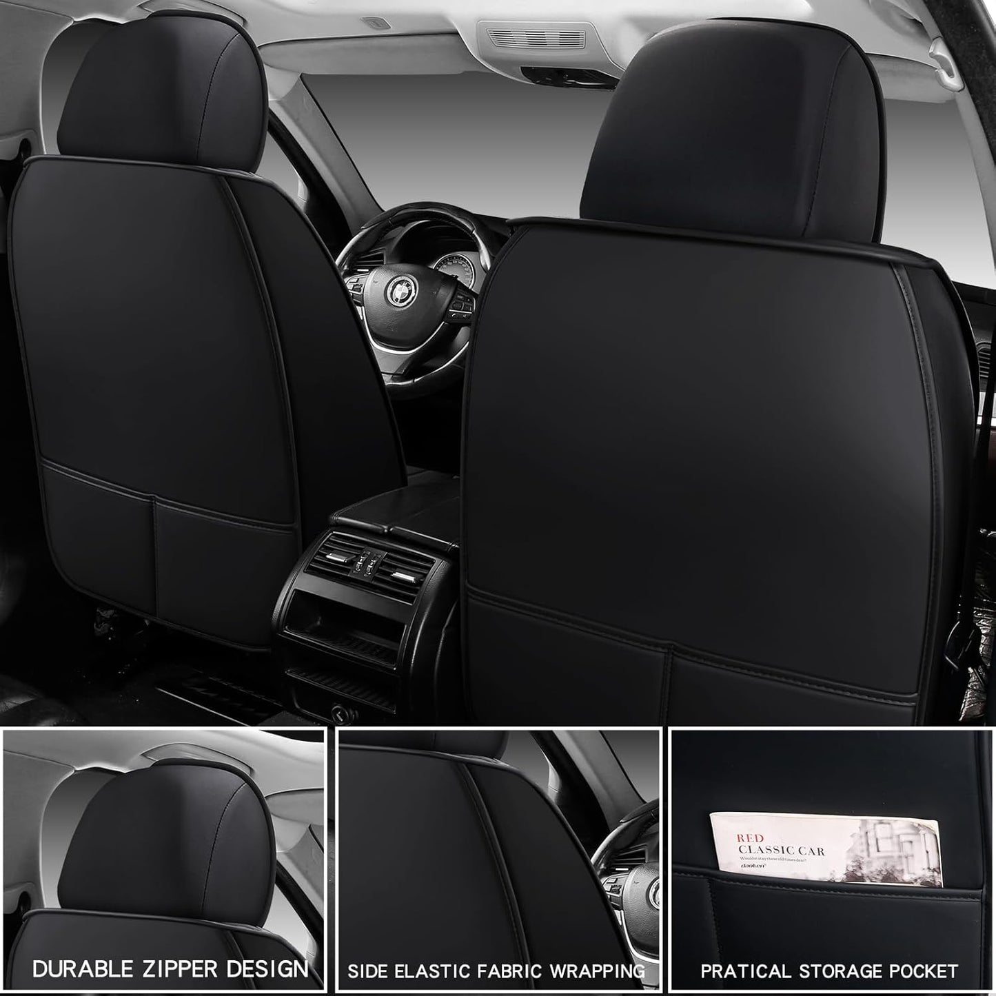 Car Seat Covers,Car Seat Protector Waterproof,Seat Covers Front, Car Seat Protectors,Automotive Seat Covers Fit for Most Cars Black