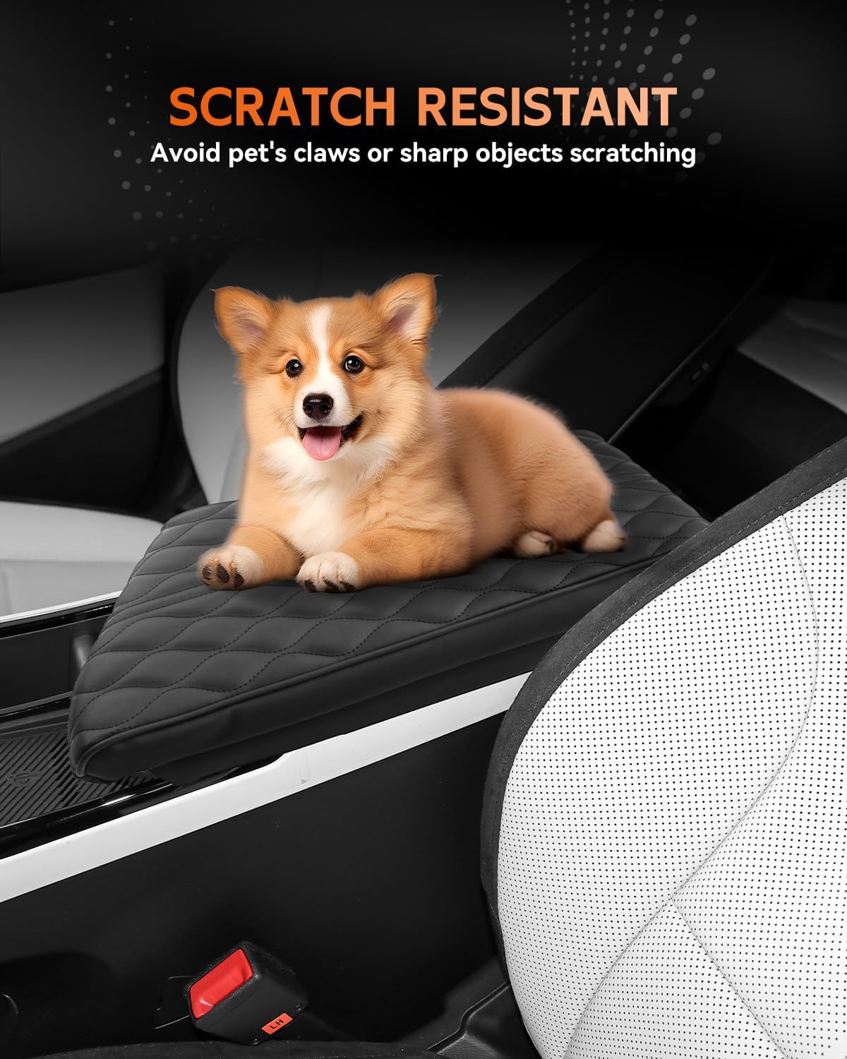 CDEFG for Kia EV6 2022-2025 Center Console Cover Armrest Box Cover for EV6 (Light, Light Long Range, Wind, GT-Line, GT) 2022 2023 2024 2025 Accessories Arm Rest Protector