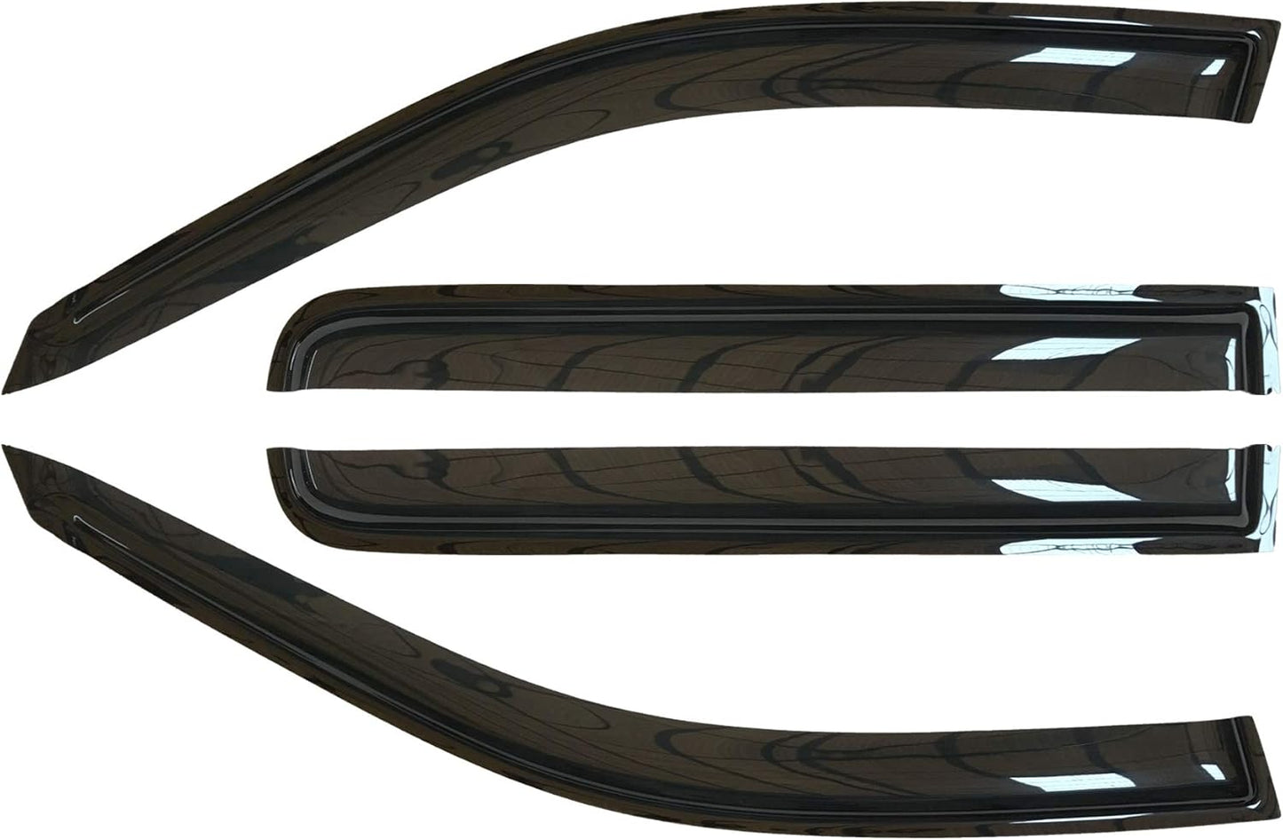 4pcs Outside Mount Style Window Rain Guards Durable Side Window Wind Deflectors Dark Smoke Vent Window Visors Compatible with Toyota 2005-2015 Tacoma Double/Crew Cab