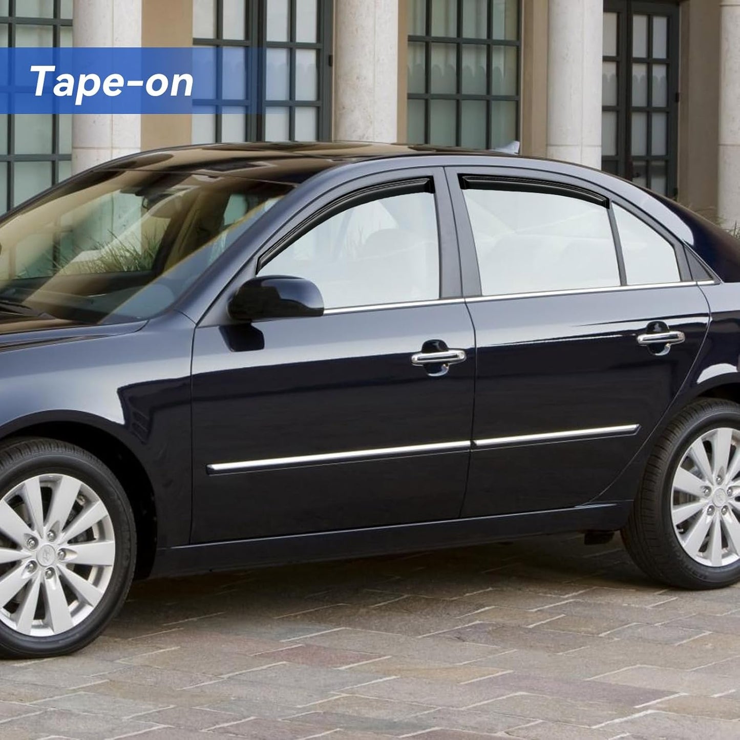 Window Visors Rain Guards Shield for 2006-2010 Hyundai Sonata, Out-Channel Window Vent Wind Deflectors Visors Shades for 06-10 Sonata