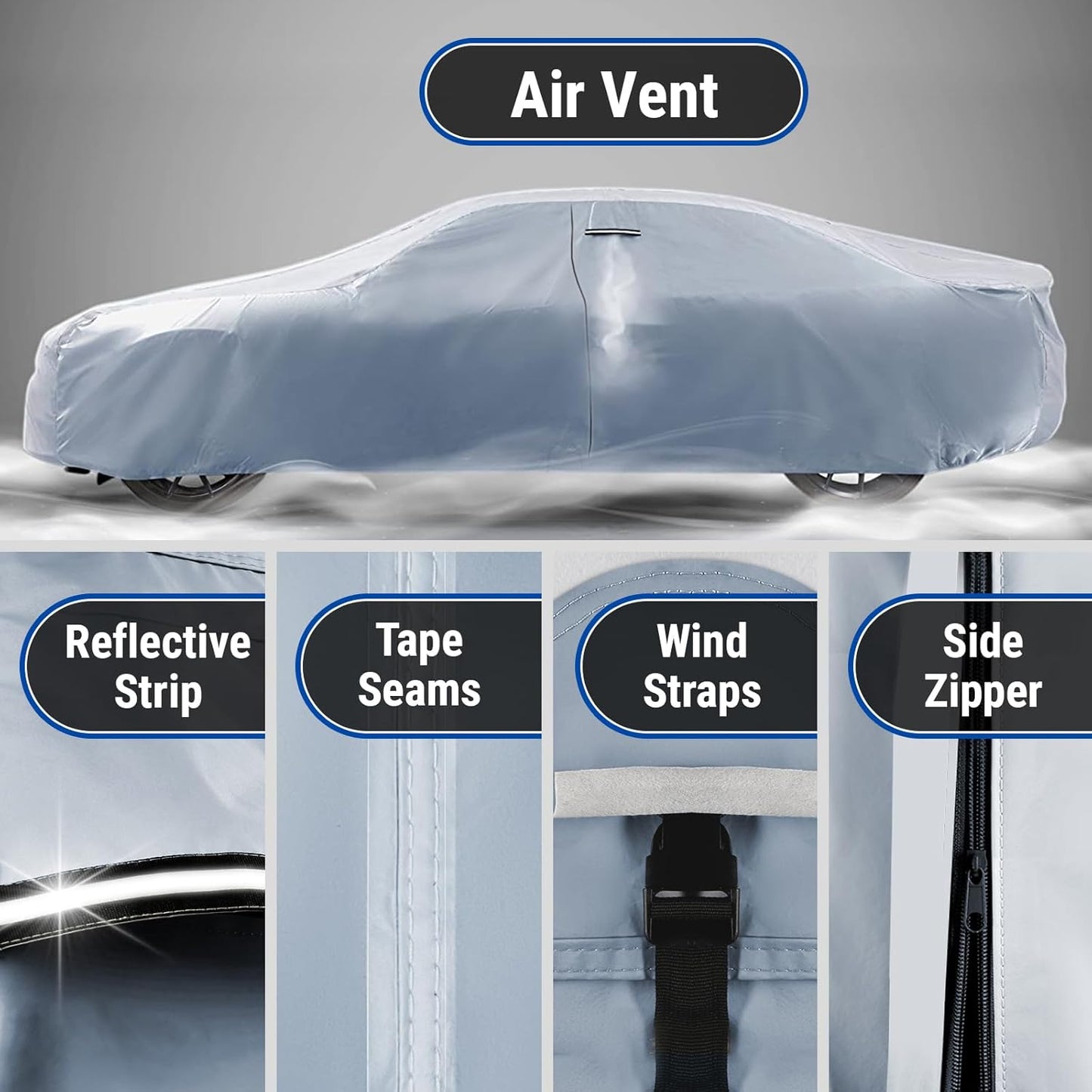 iCarCover Premium Car Cover for 1949-1958 Pontiac Sedan Delivery Heavy Duty Waterproof All-Weather Automobiles Custom Fit Indoor Outdoor UV Snow Protection Covers with Straps and Bag