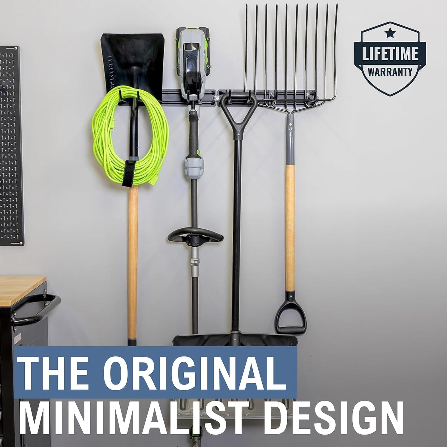 StoreYourBoard 32'' Modular Garage Tool Organizer Wall Mount – Adjustable Garden Tool Rack for Garage Organization and Storage, Heavy-Duty Steel Wall Tool Organizer, Holds 300 lbs