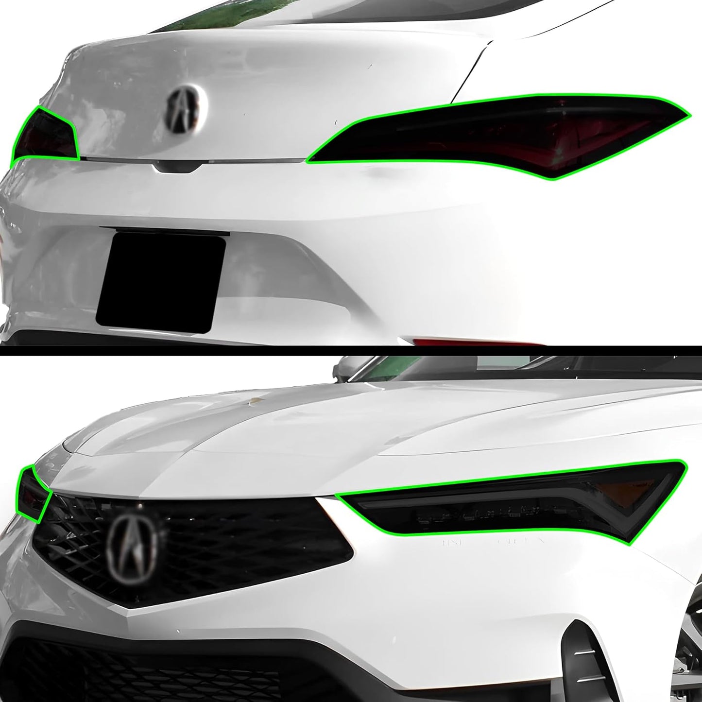 BOGAR TECH DESIGNS Full Headlight Taillight Tint Kit Compatible with Acura Integra 2023-2025, Dark Smoke