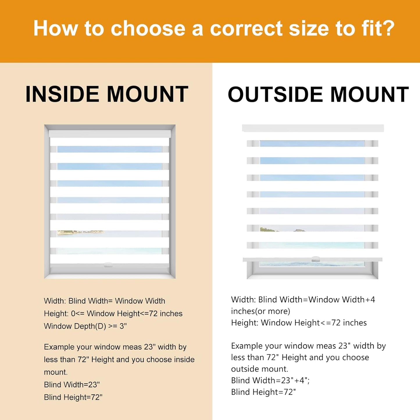 Persilux Cordless Zebra Blinds for Windows (47" W X 47" H, White) Free-Stop Roller Windows Shades Dual Layer Light Control for Day and Night, Light Filtering Sheer Shades for Home, Easy to Install