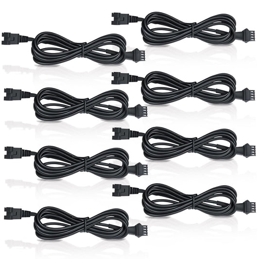 8 Pcs 4 Pin RGB Extension Cable RGB Wire for Motorcycle LED Light Underglow Kit, Compatible with ATV Car Trucks Rock Lights & Neon Strips (60 Inch)