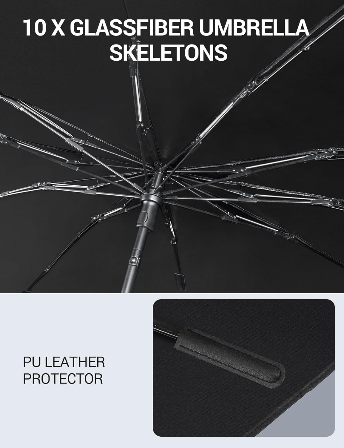 Proadsy Windshield Sun Shade Umbrella for Kia K5 2021-2025 Foldable Car Umbrella Sunshade with Soft TPU Handle Spring Structure Crystal Cooling Material Protect Car from Rays & Heat