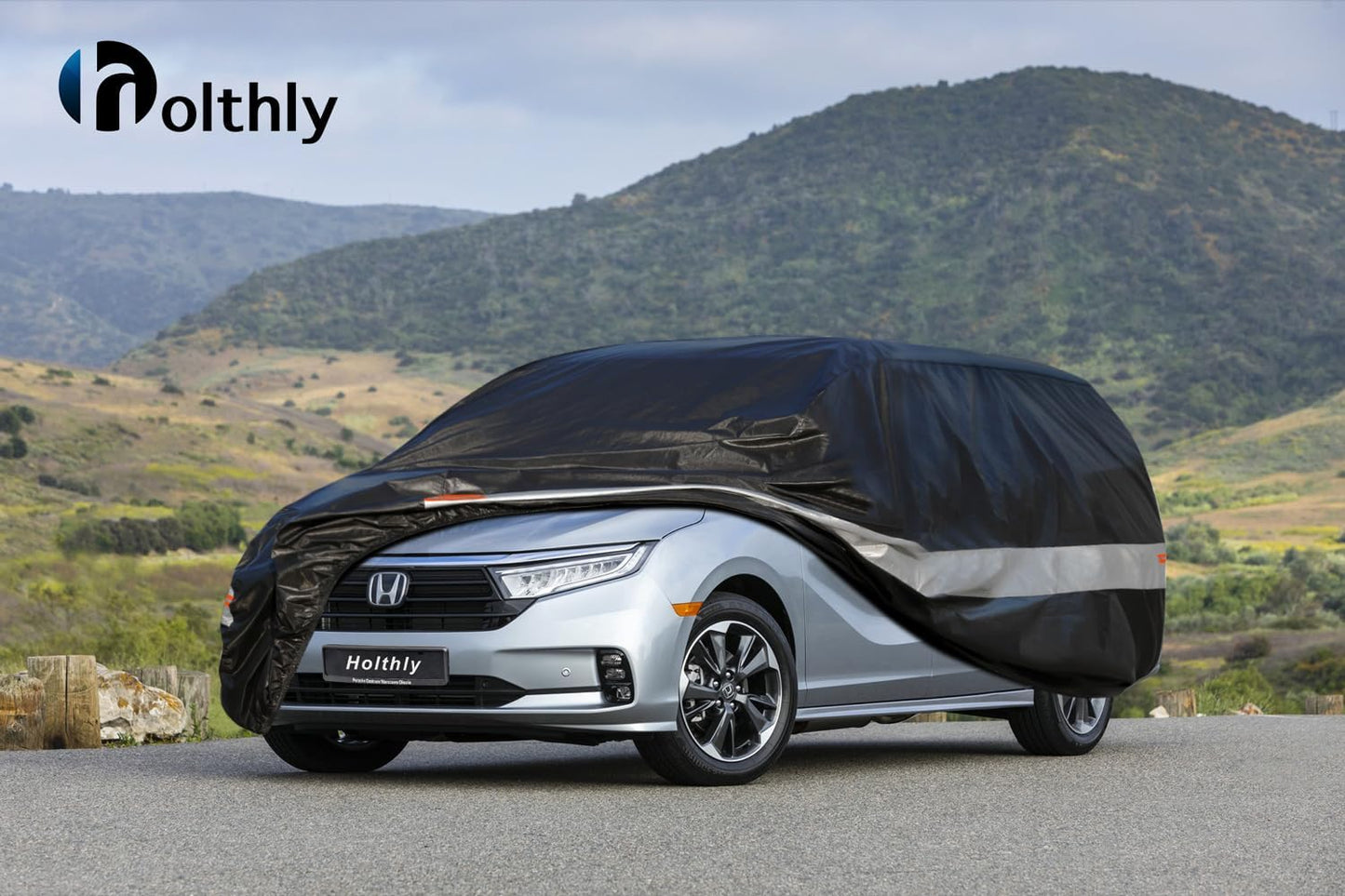 10 Layers Minivan Car Cover Custom Fit for Honda Odyssey (1999-2024) Waterproof All Weather for Automobiles, Outdoor Full Cover Sun UV Rain Protection with Cotton.Black