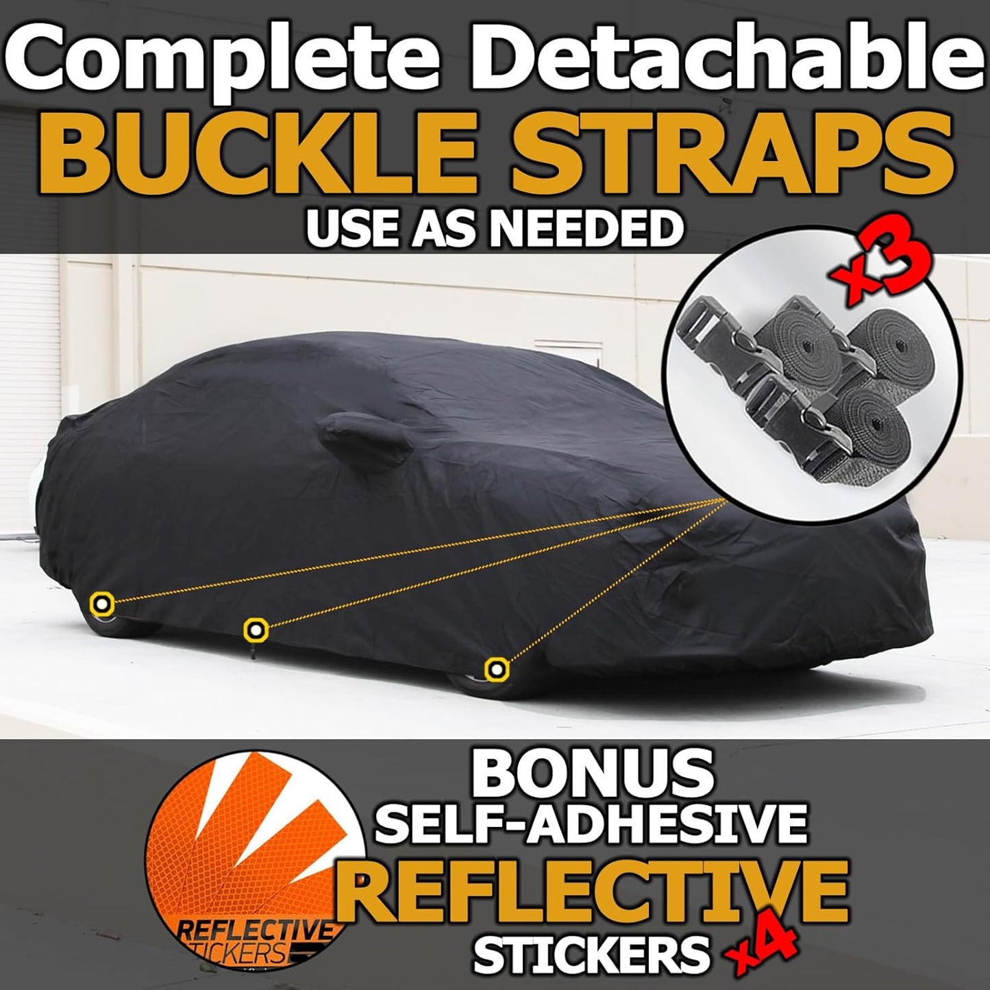 All Weather Waterproof car Cover Good for rain Snow uv Protection dust Compact SUV Grand Cherokee Santa FE RAV4 CR-V Q5 XT4 Equinox Envision Black