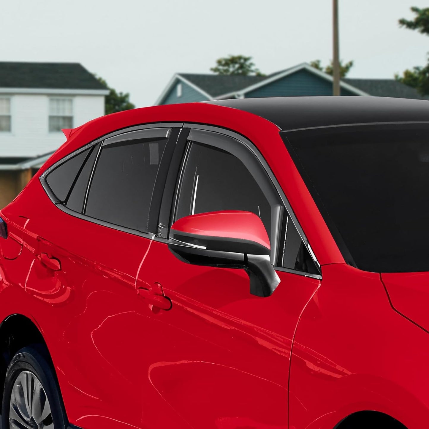 Voron Glass in-Channel Extra Durable Rain Guards for Toyota Venza 2021-2025, Window Deflectors, Vent Window Visors, 4 Pieces - 200683