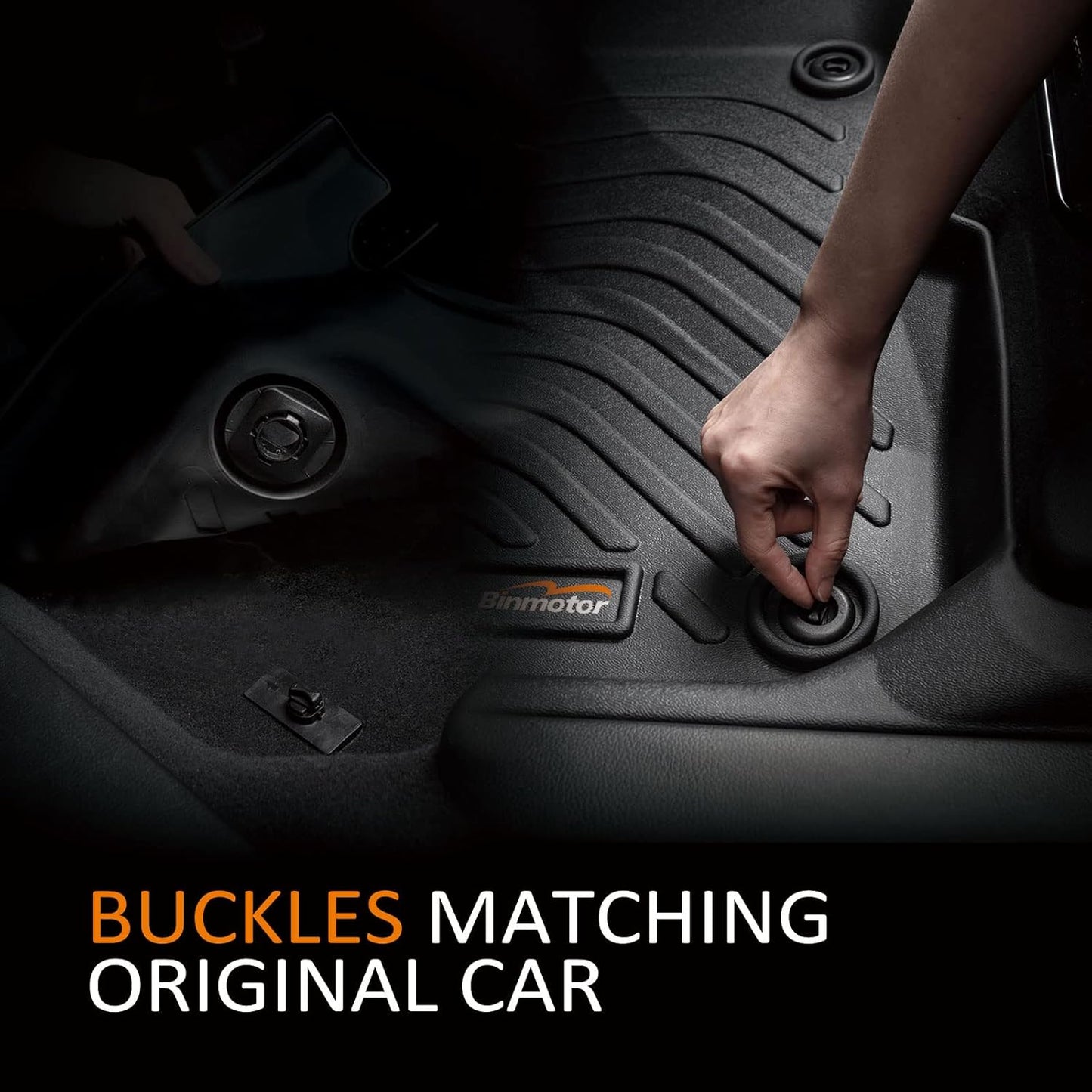 Custom Floor Mats and Cargo Liner Set for 2023-2025 Mercedes Benz GLC 300/350e/43 AMG - TPE All Weather Guard Black Car Mats and Trunk Liners Accessories