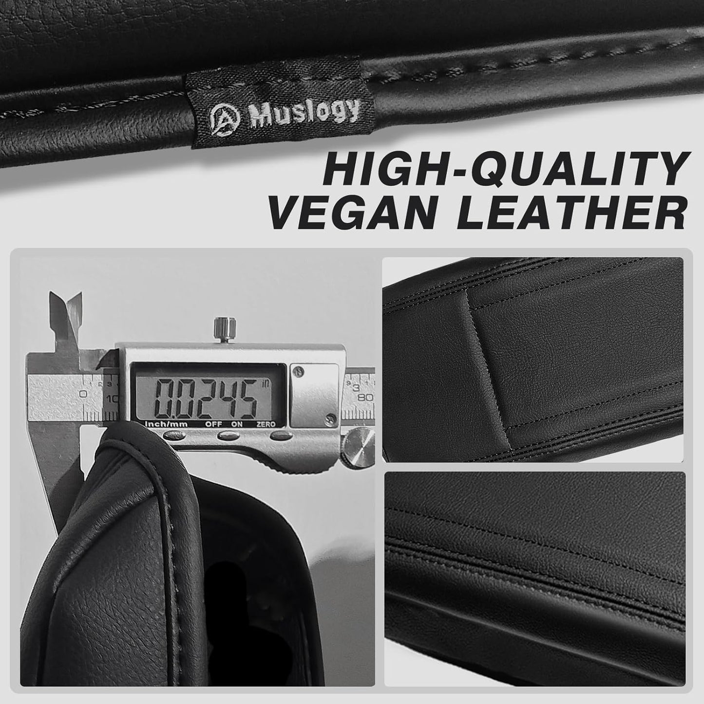 Muslogy Center Console Armrest Cover Compatible with Toyota RAV4 2013-2018 Comfort Armrest Pad Arm Rest Cushion Vegan Leather Protector Regular Thick
