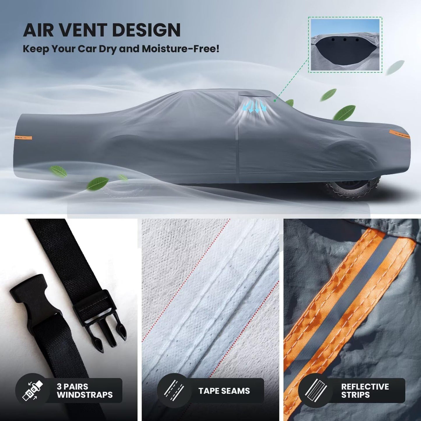 Waterproof Chevrolet Bel Air(1950-1957) Car Cover with Breathable Vents, [2025 Upgrade] Premium Covers with Cotton Liner and Zipper Door, Sun Rain Snow Dust Uv Protection.(Gift with Towel)