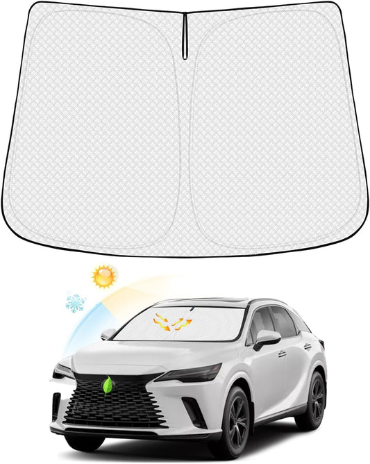 Windshield Sun Shade for 2023-2025 2026 Lexus RX Accessories Thicken 6-Layer Foldable Front Window Sunshade Cover Sun Visor Protector Block UV Rays Keep Vehicle Cool