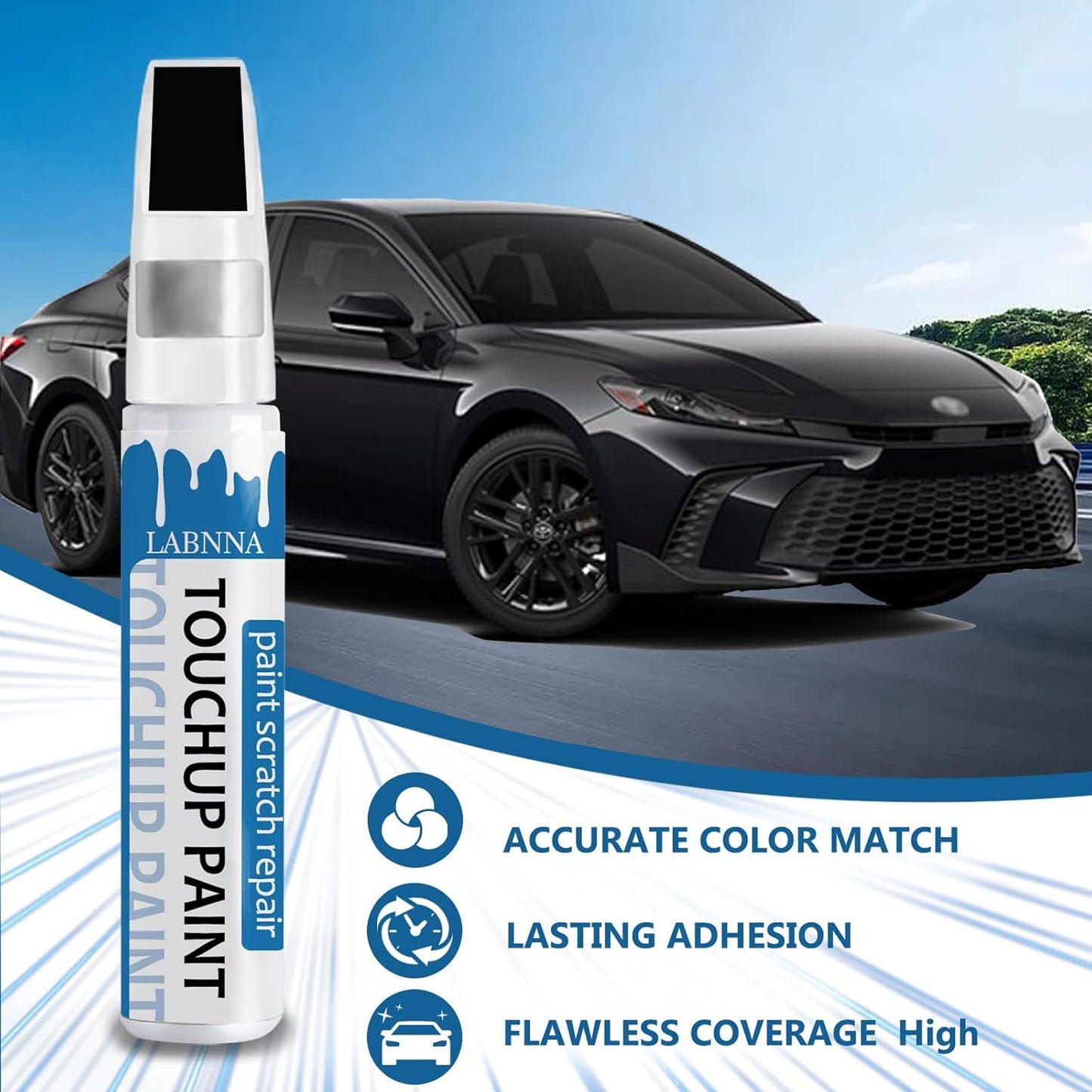 Mosaic Black Metallic(GB8/WA384A) Touch Up Paint for Chevrolet-Exact Match 2 in 1 touchup Paint Pen for Chips and Nicks Repair Car Paint Scratch Repair Kit