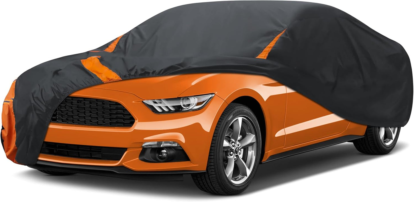 in Full Exterior Car Cover All Weather, Waterproof，UV Resistant, Dustproof, and Snowproof Fit Audi e-tron GT,BMW 3/5 Series,Dodge Challenger/Charger etc.Size C5